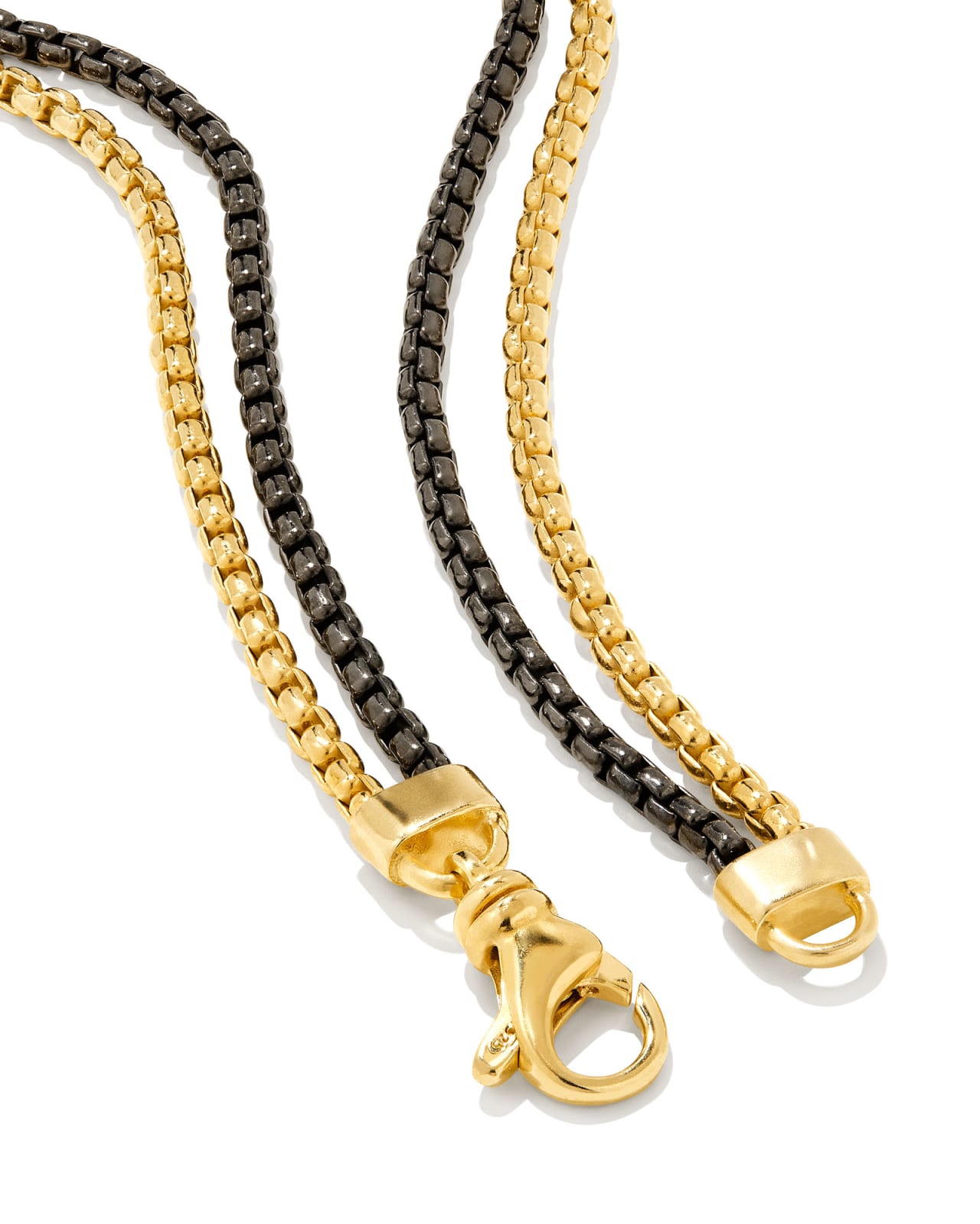 Single Satellite Chain Bracelet in Sterling Silver & 18k Yellow Gold Vermeil