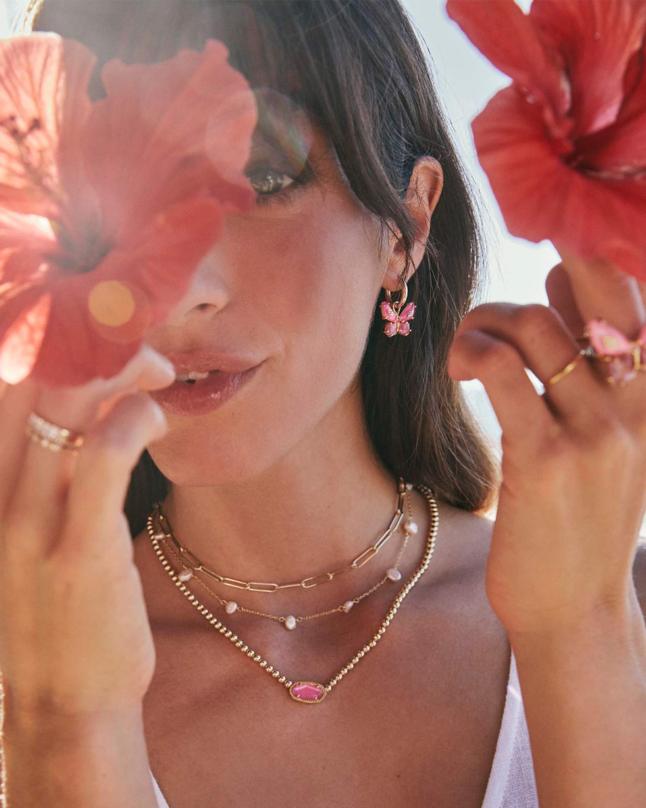 Elisa Gold Beaded Necklace