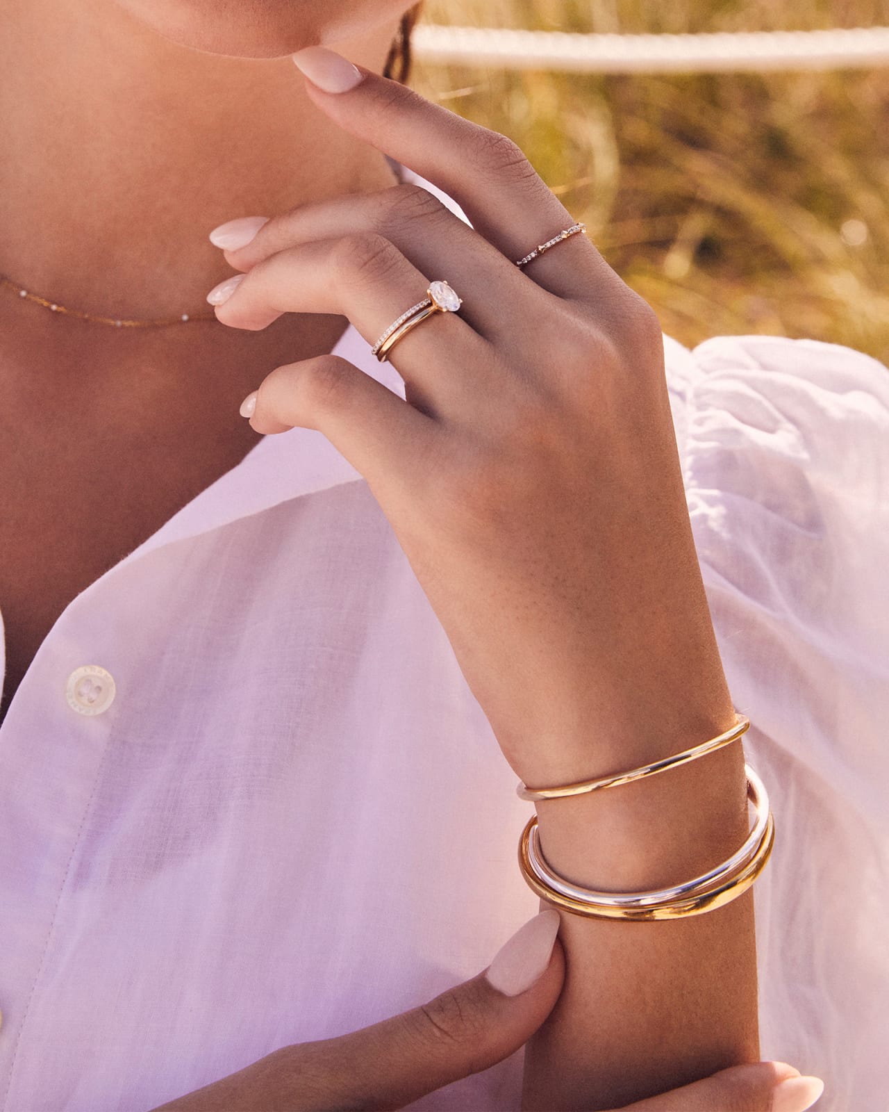 Meg Cuff Bracelet in 18k Gold Vermeil image number 1