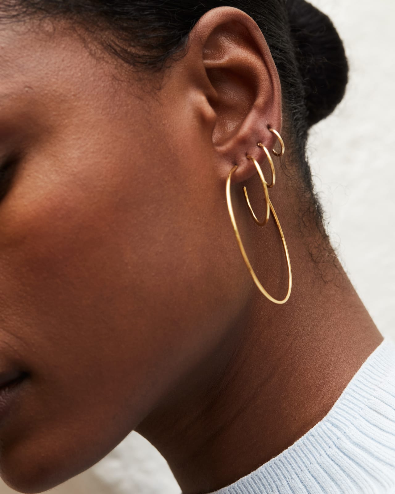 Gold Hoop Earrings Huggie Hoop Earrings Mini Ear Huggie Gold