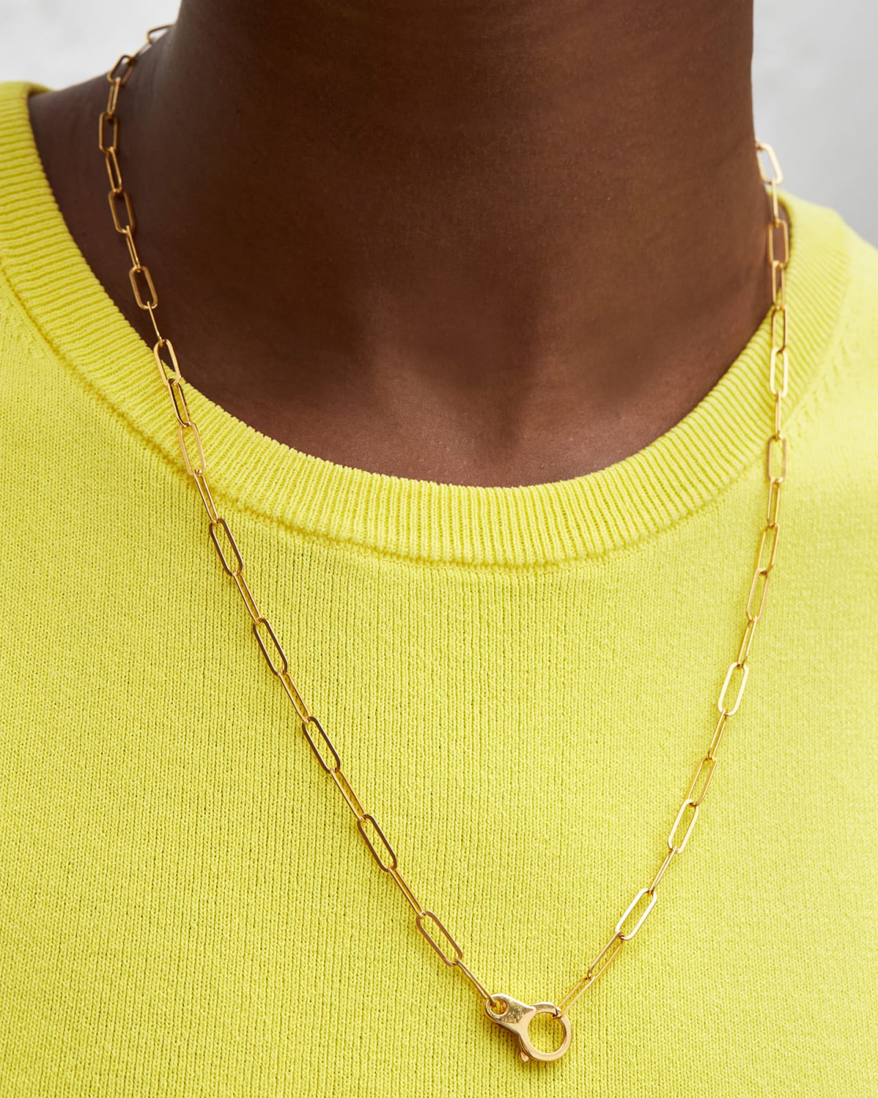 Large Paperclip Chain Necklace in 18k Yellow Gold Vermeil