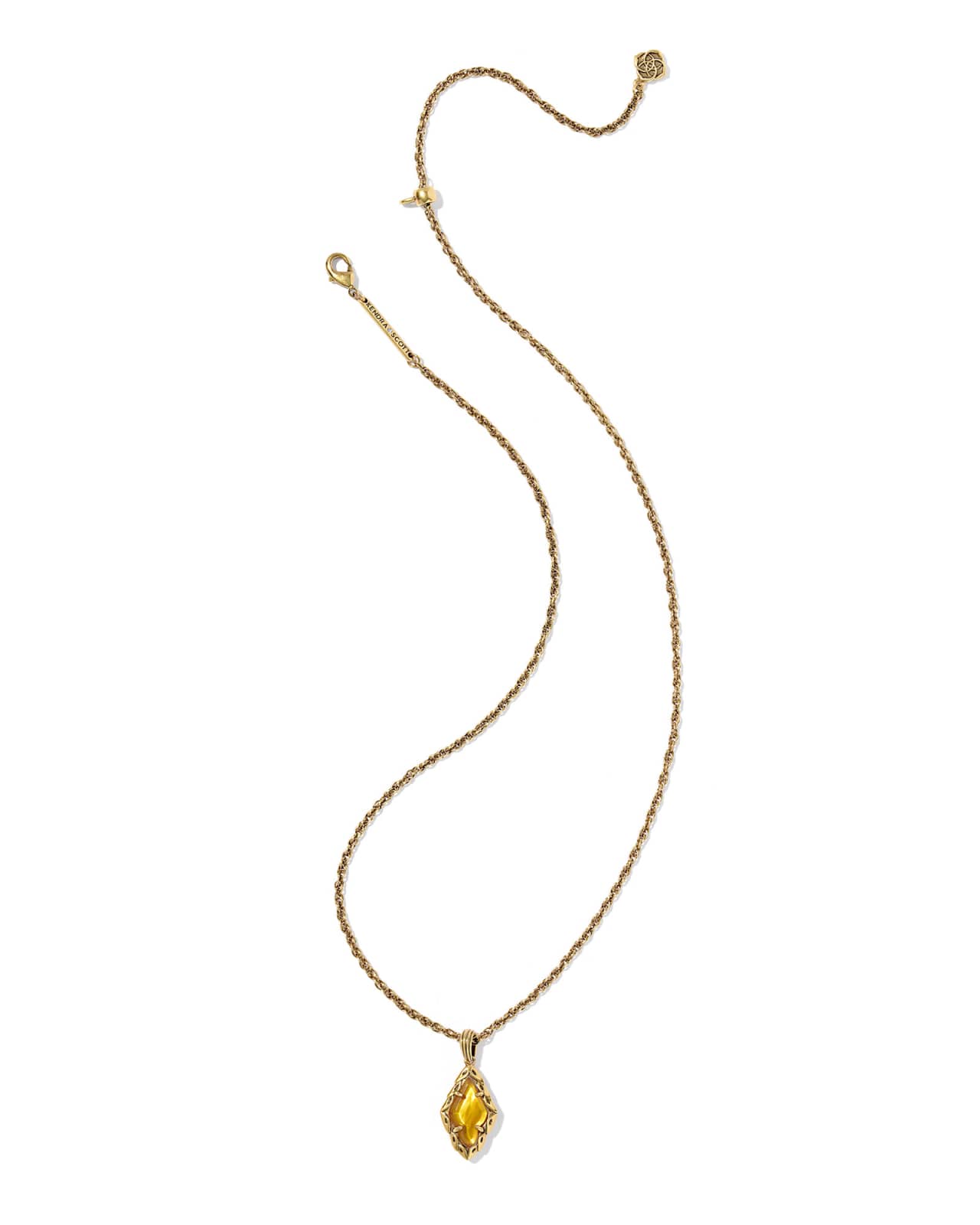 Adeline Vintage Gold Short Pendant Necklace
