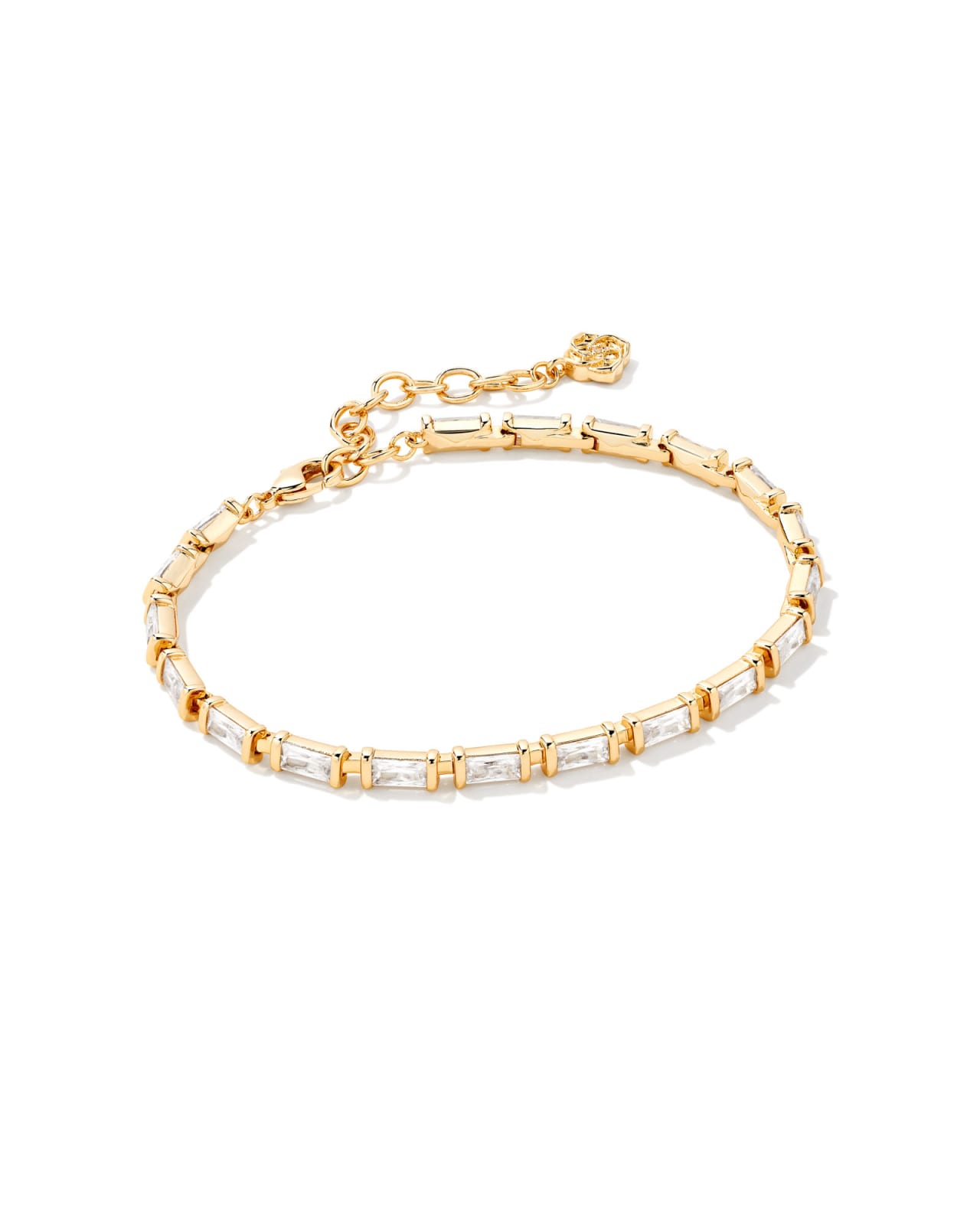 Bracelet Double Chain Yellow Gold and Diamond - BAGUETTE