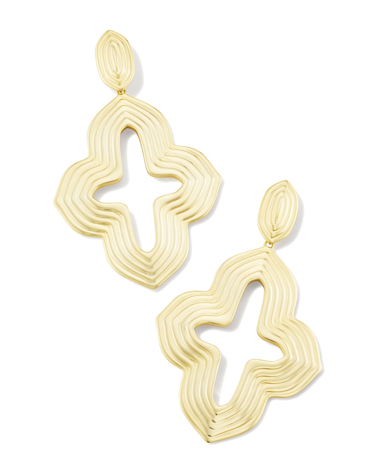 What Metal Is Kendra Scott Jewelry Made Of Abbie Metal Statement Earrings in Gold | Kendra Scott