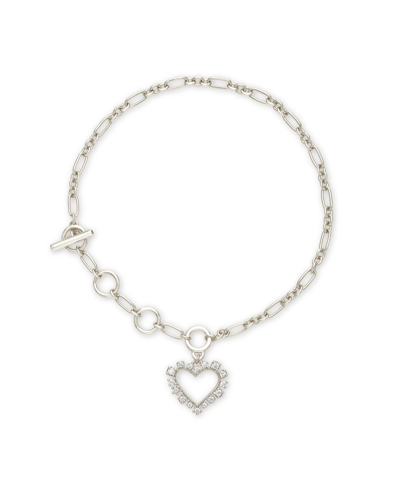 Ari Heart Delicate Chain Bracelet in Sterling Silver