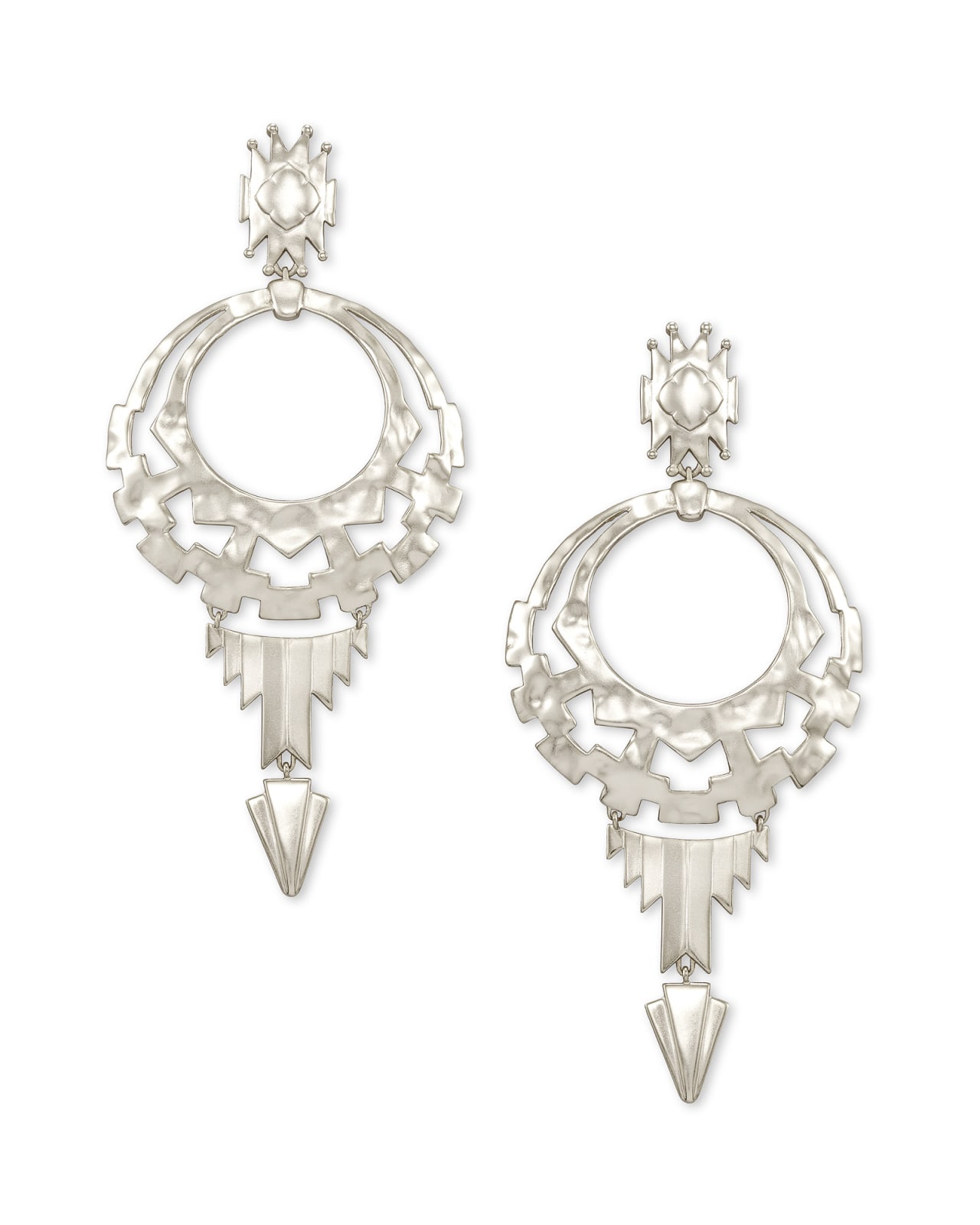 Shiva Statement Earrings in Silver image number 0