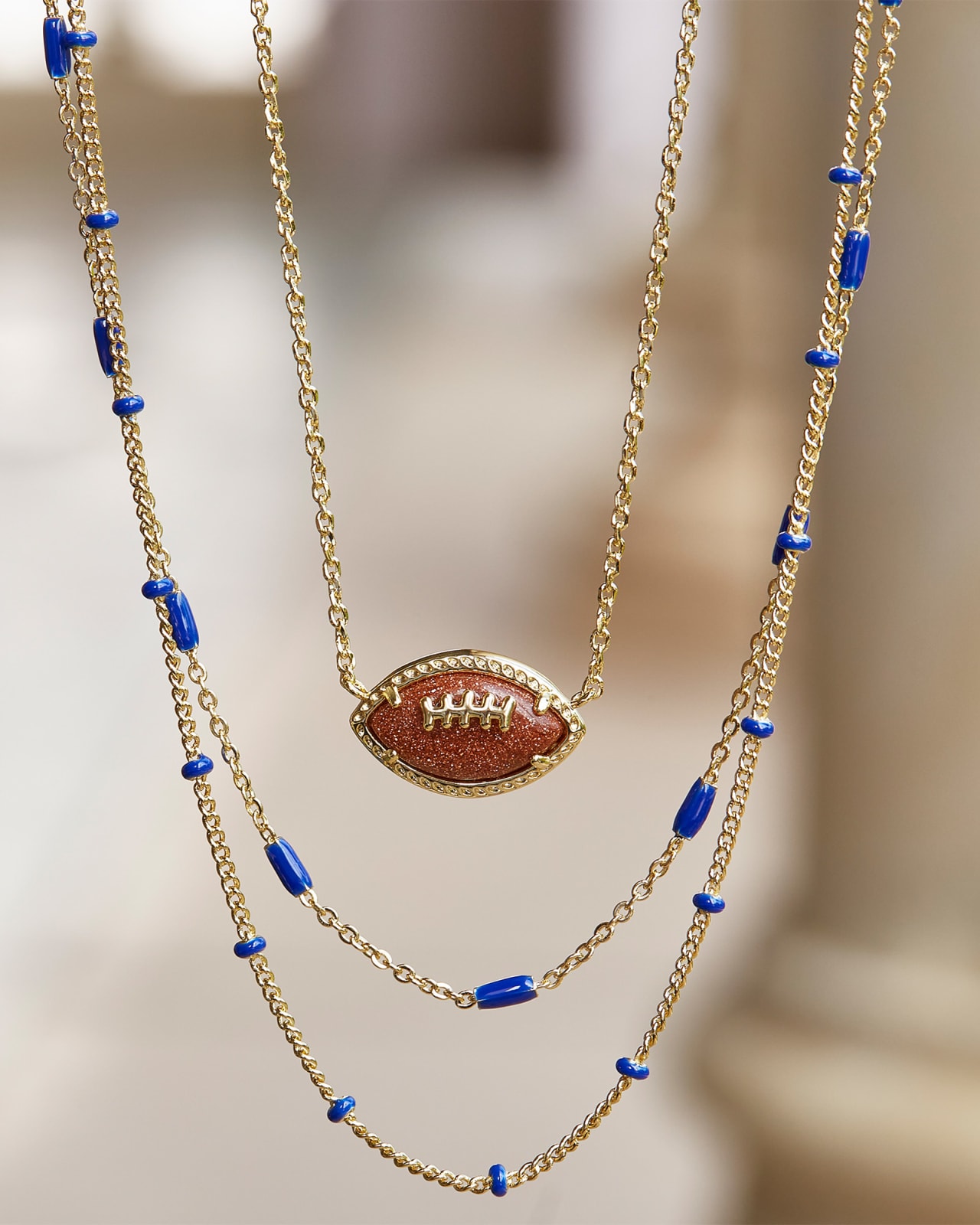 Dottie Gold Multi Strand Necklace in Cobalt Kendra Scott