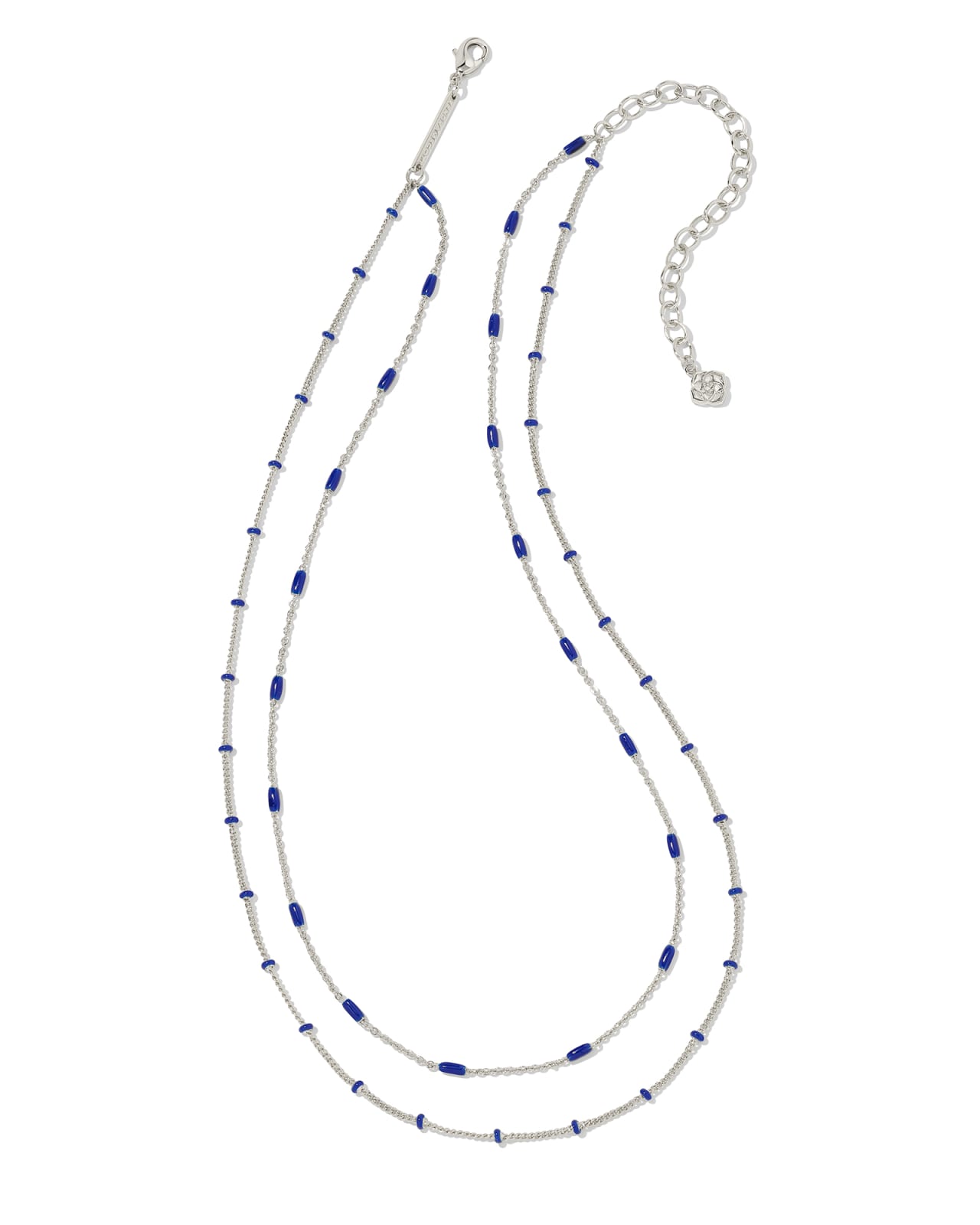 Dottie Silver Multi Strand Necklace in Cobalt image number 0