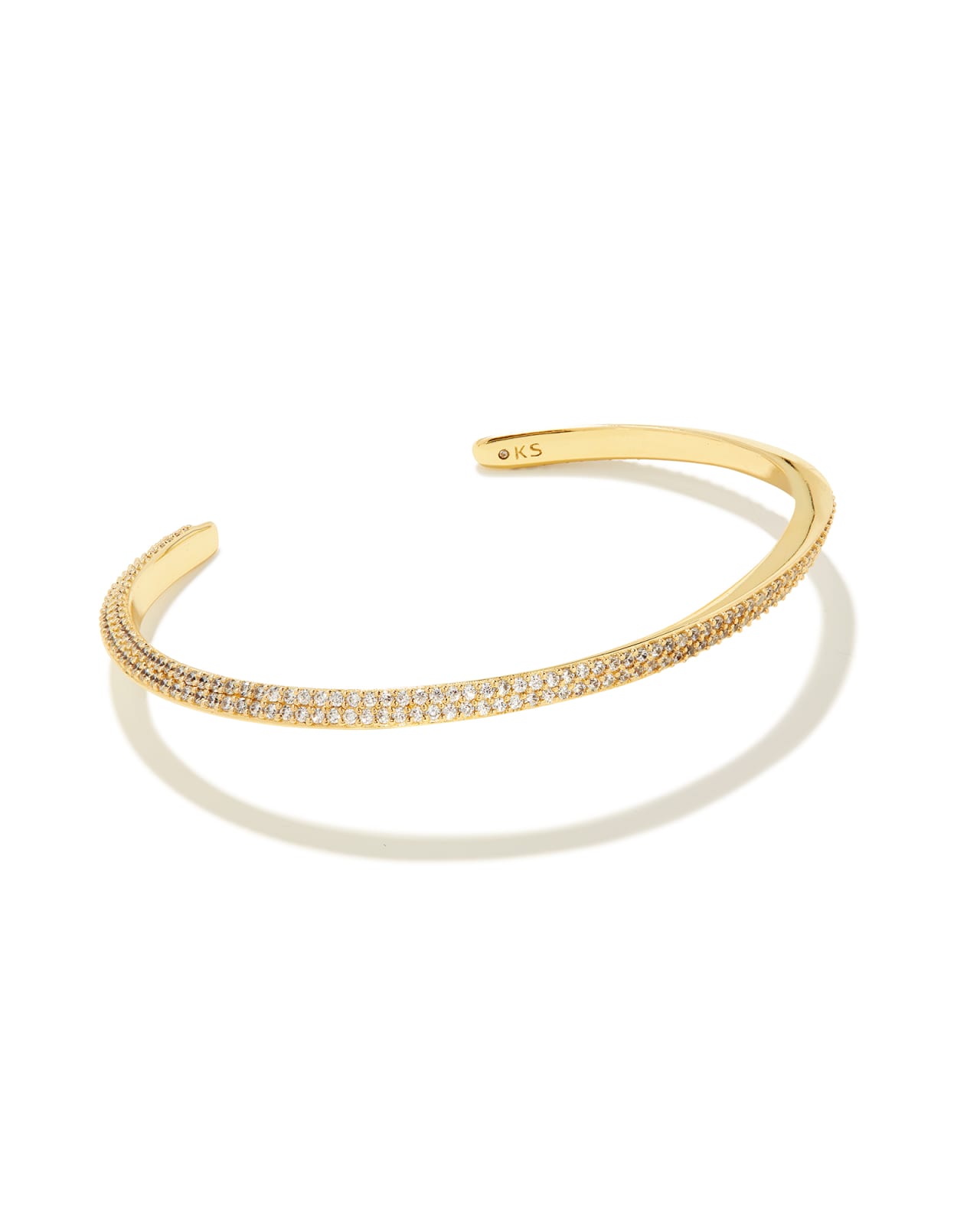 Yellow Gold Letter Single Micro Pave Diamond Bracelet (Diamond Initial Fashion Bracelet N (14K) (6+1))