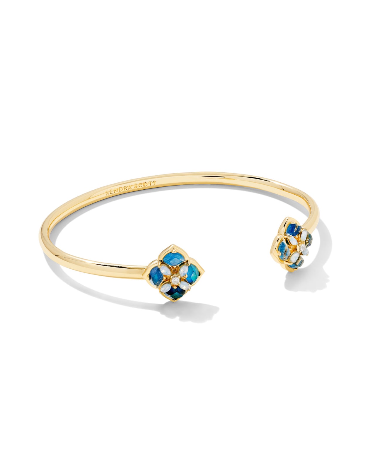 Dira Stone Gold Cuff Bracelet in Blue Mix image number 0