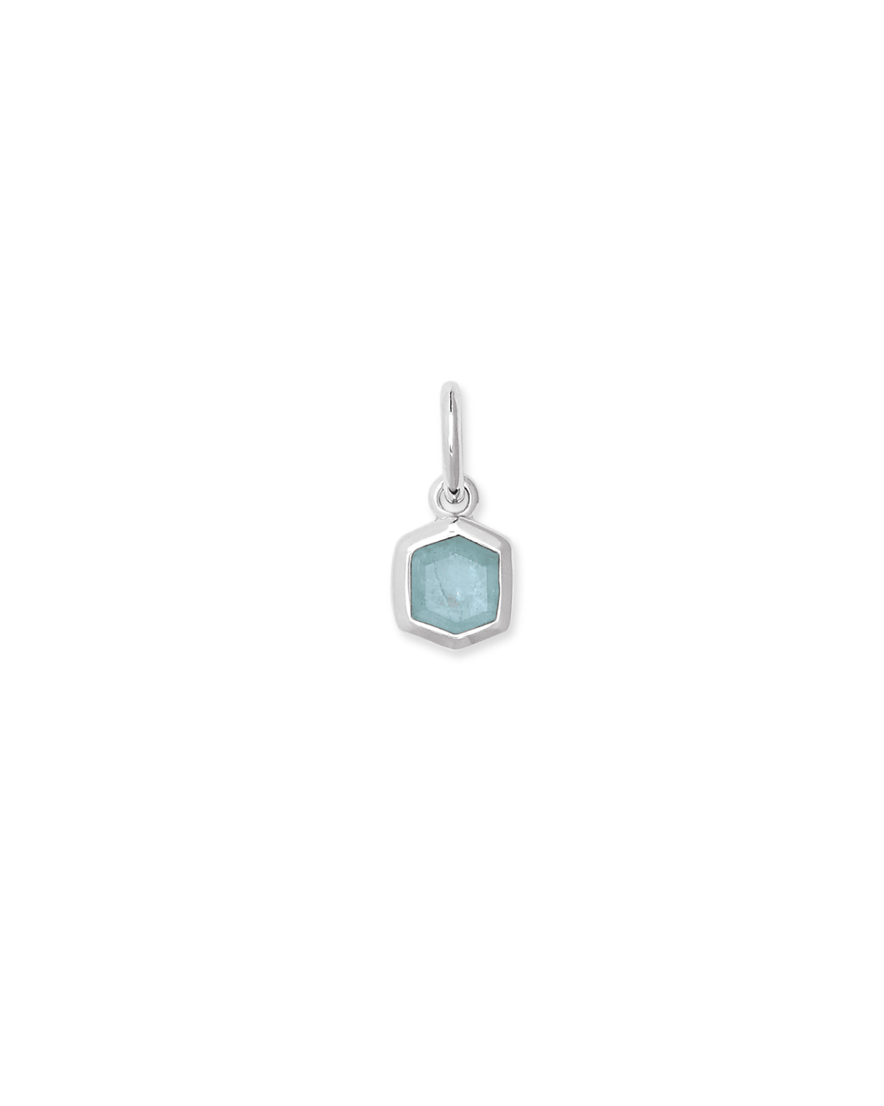 Davie Sterling Silver Charm in Aquamarine image number 0