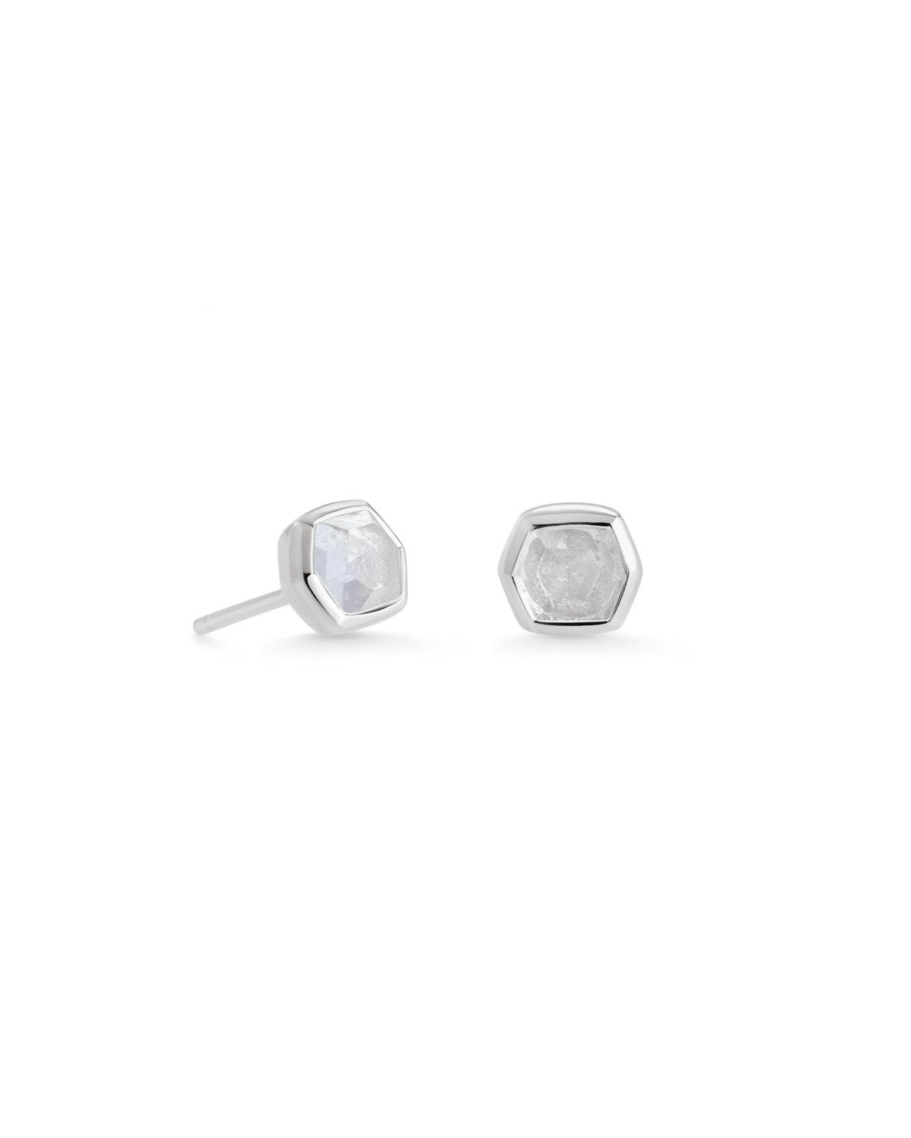 Diamond Circle Earrings Sterling Silver