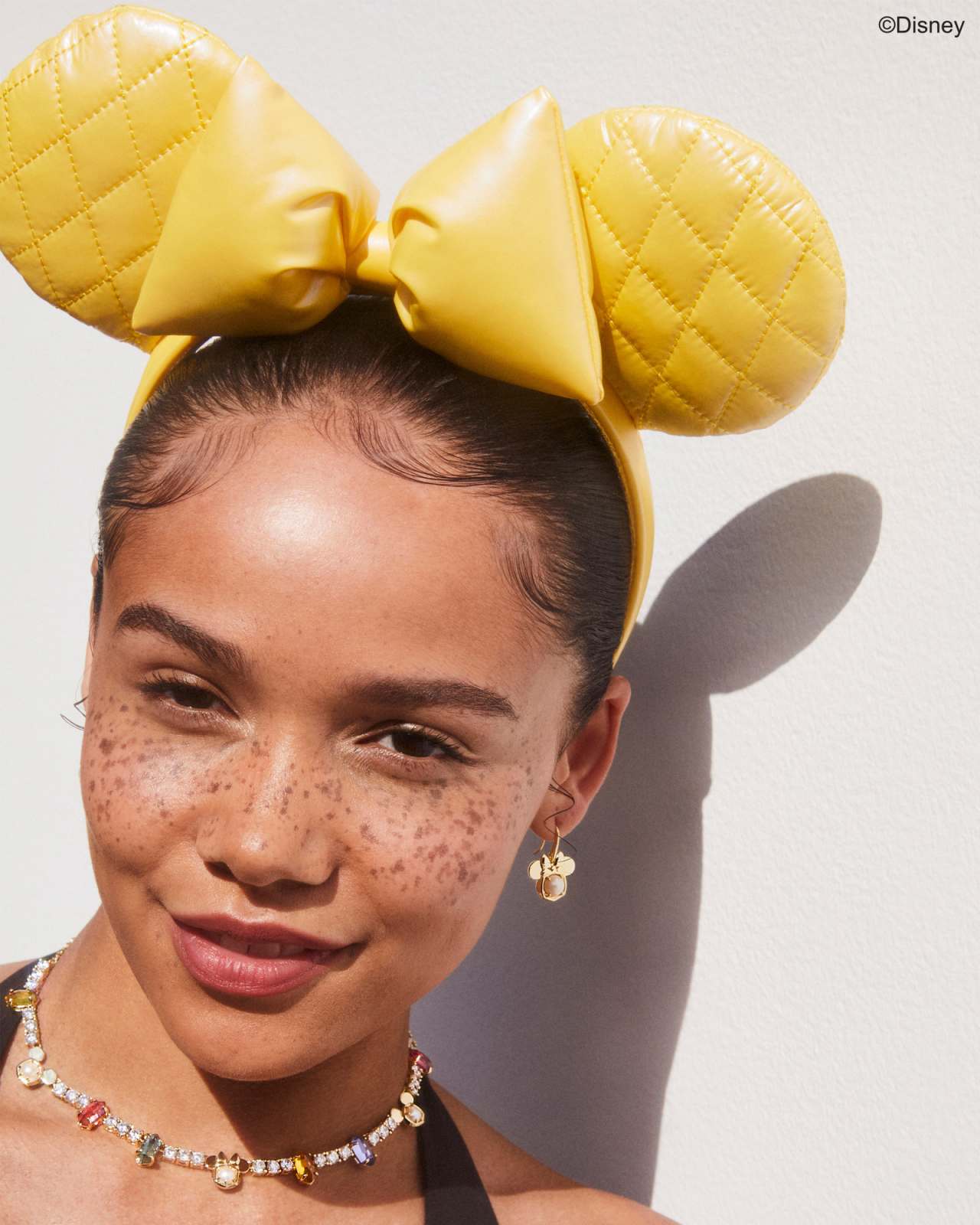 Disney | Kendra Scott Gold Mickey Mouse and Minnie Mouse Tennis Necklace in Multi Mix