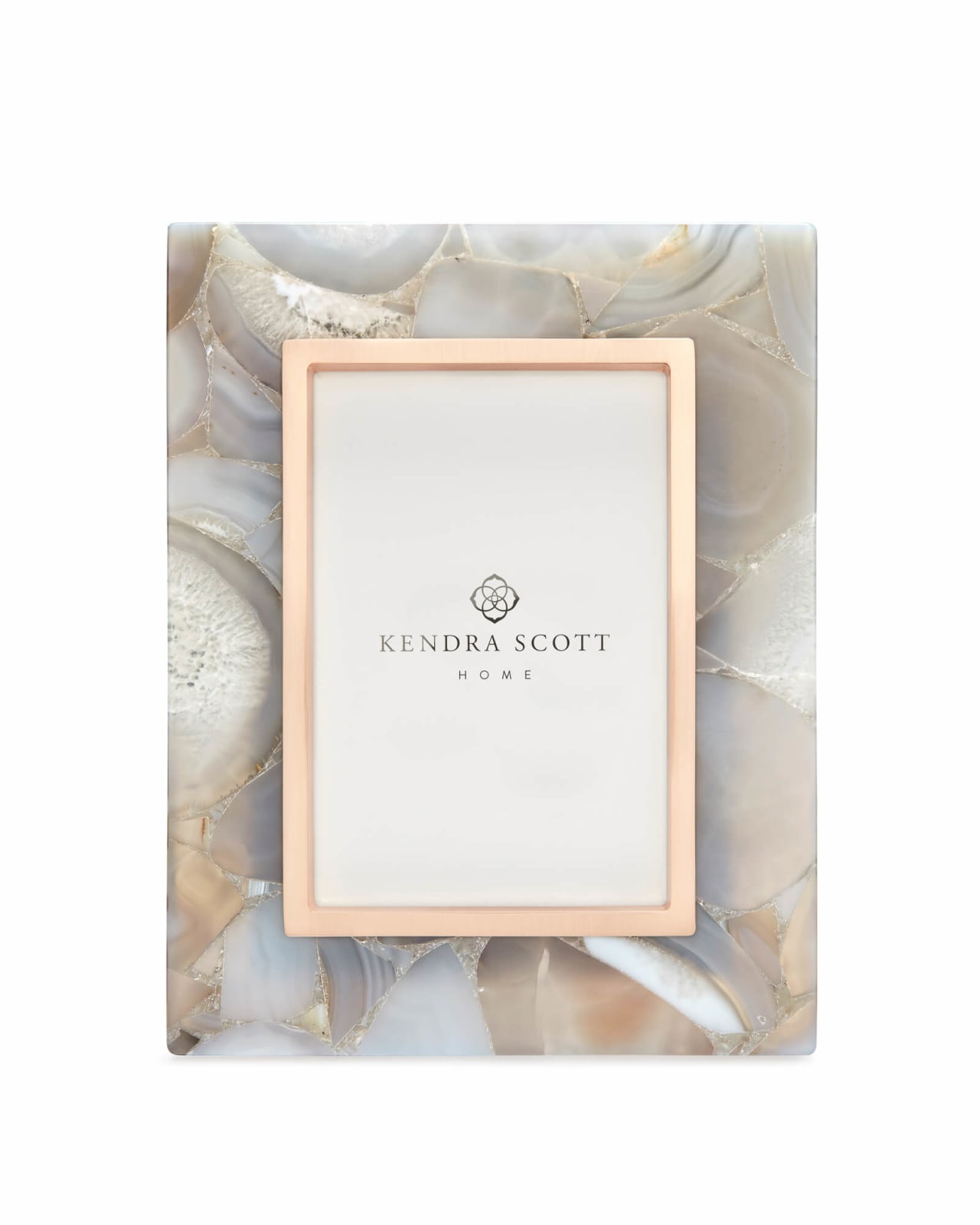 4x6 Rose Gold Photo Frame in Tan Agate Kendra Scott