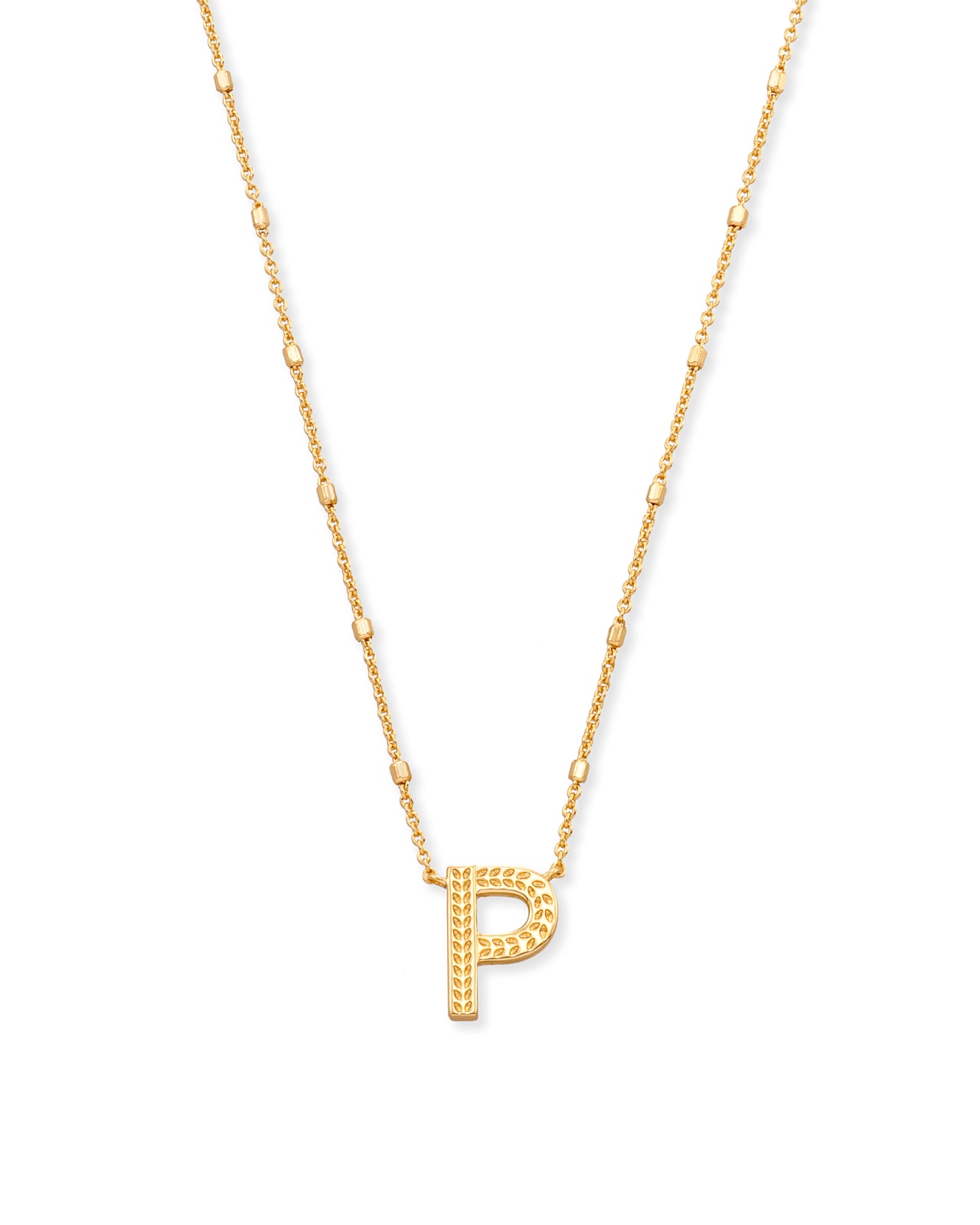 Letter P Pendant Necklace in Gold image number 0