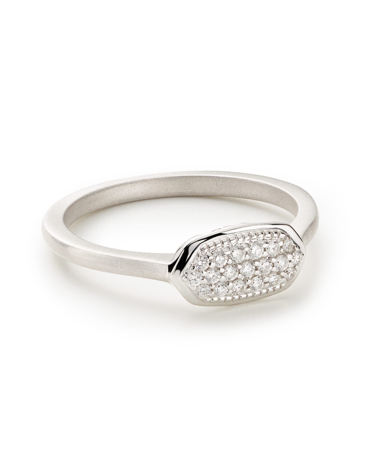 Isa Ring in Pave Diamond and 14k White Gold image number 0