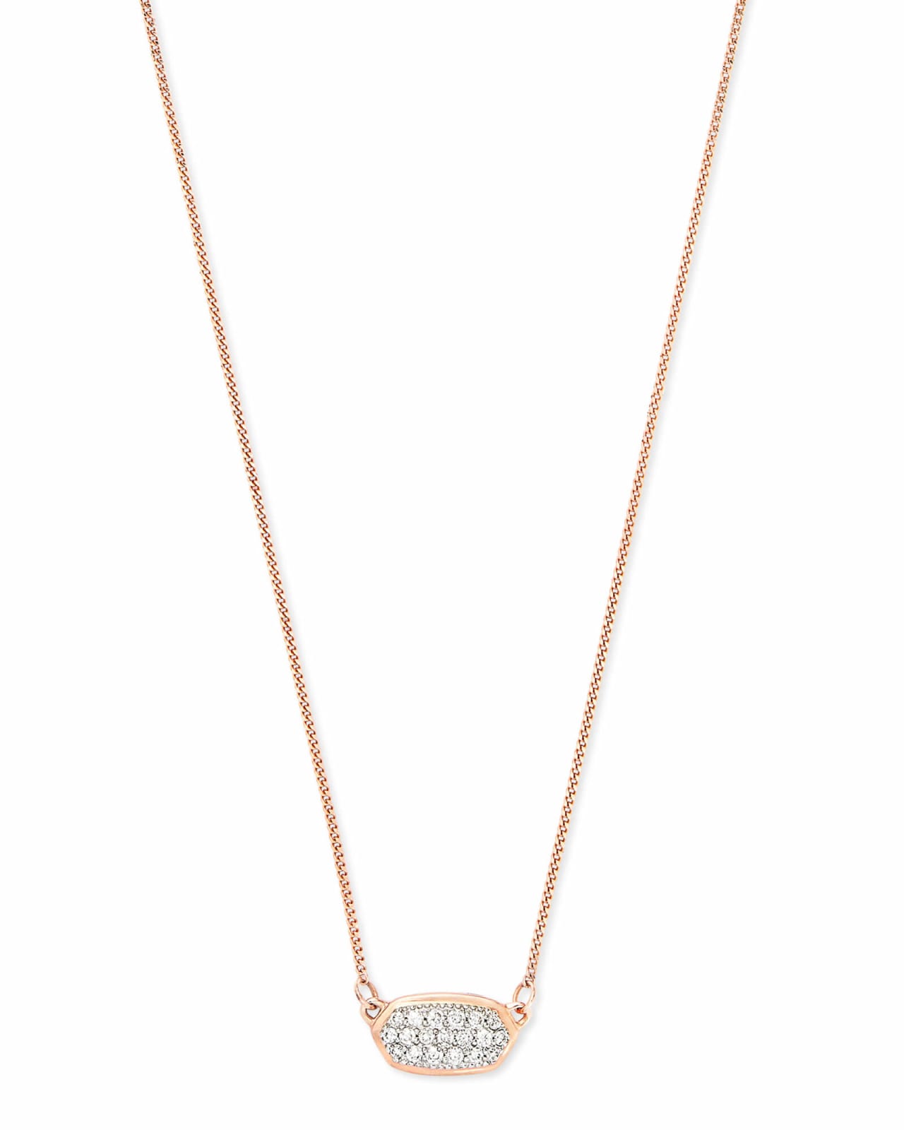 Lisa Necklace Pave Diamond and 14k Rose Gold