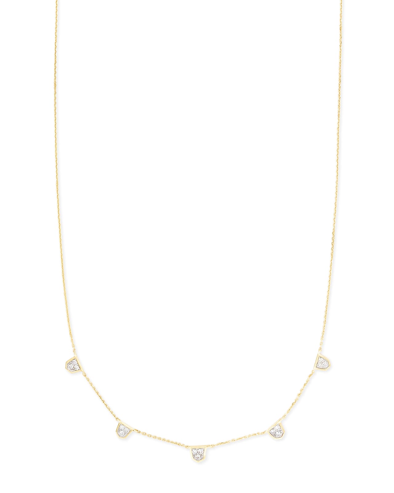 Shannon 14k Yellow Gold Collar Necklace in White Diamond image number 0