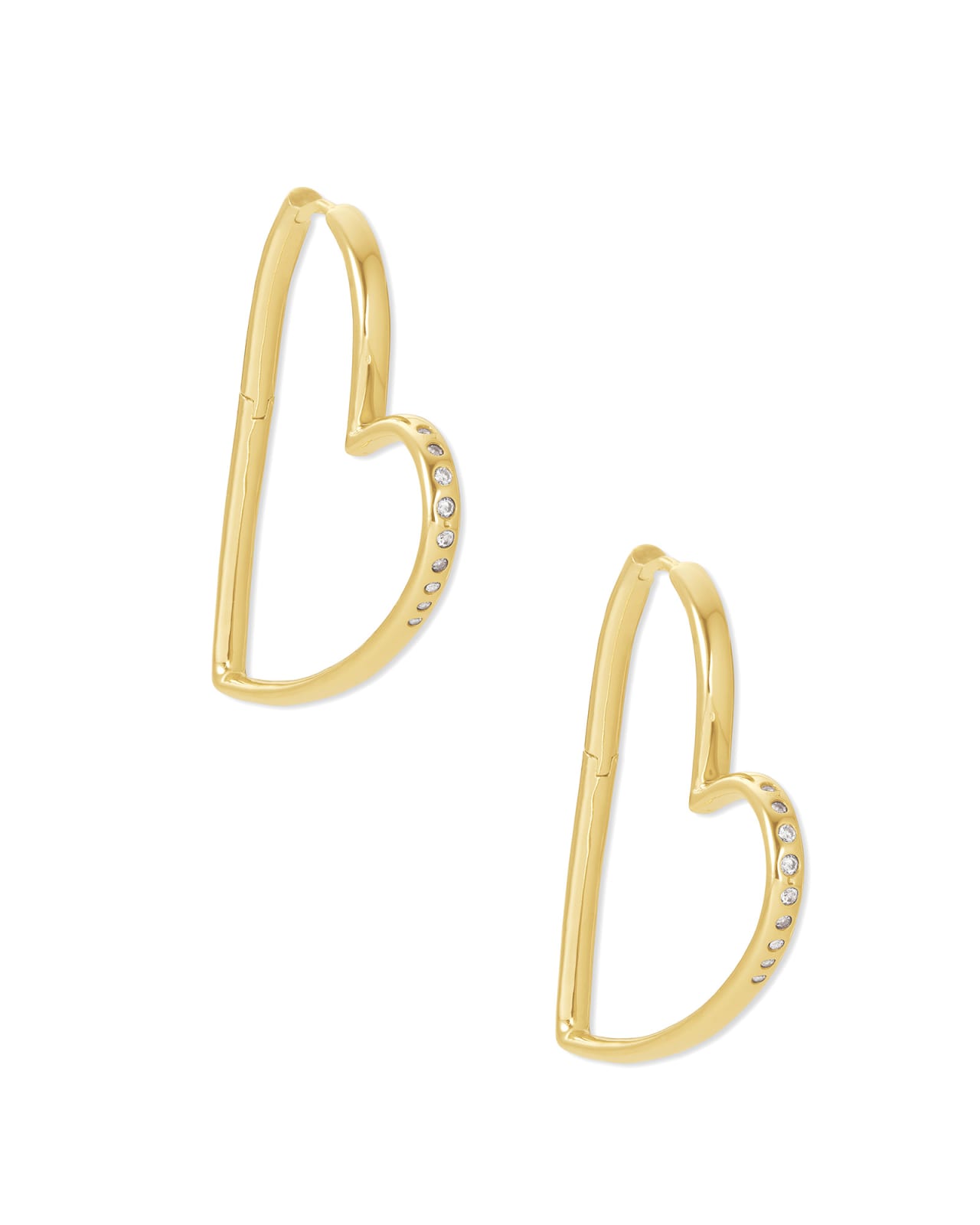 Ansley Heart Hoop Earrings in Gold • Impressions Online Boutique