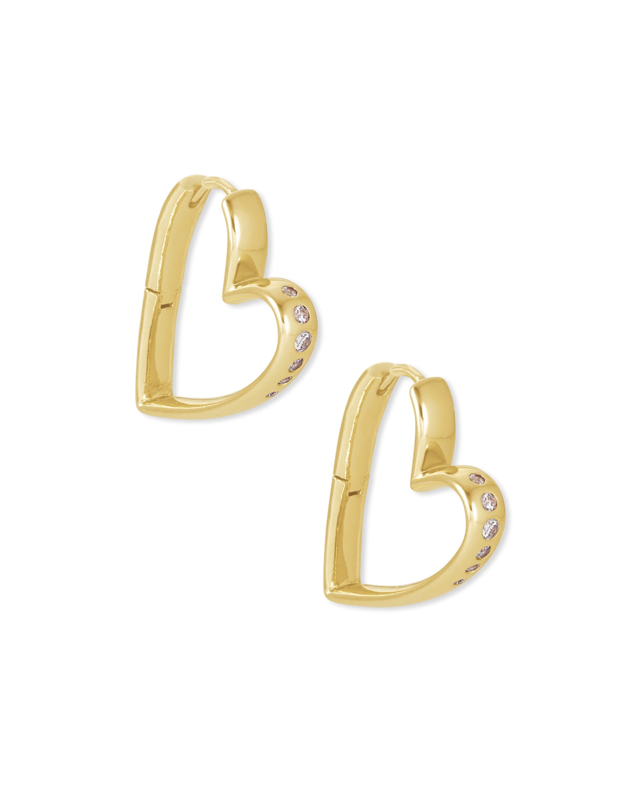 14kt Gold Heart Hoop Earrings -kids earrings