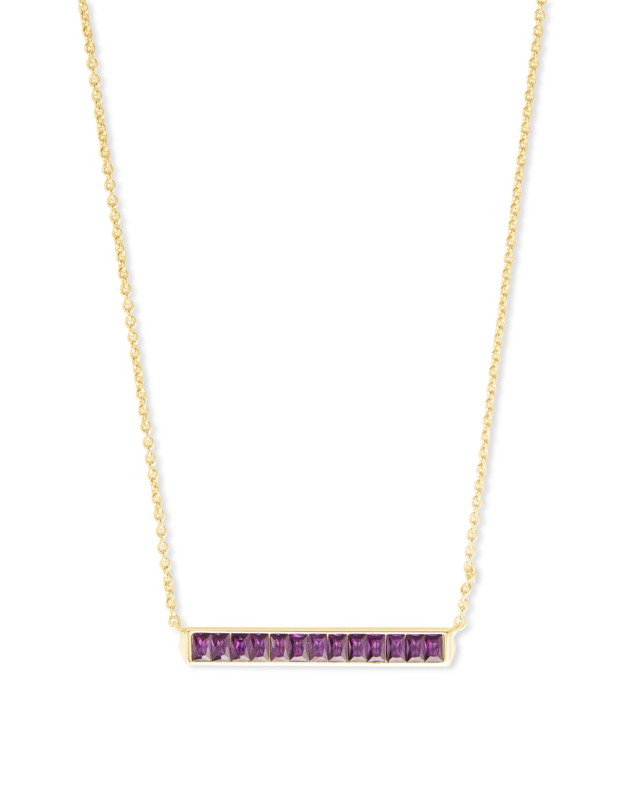 Jack Gold Short Pendant Necklace in Purple Crystal image number 0