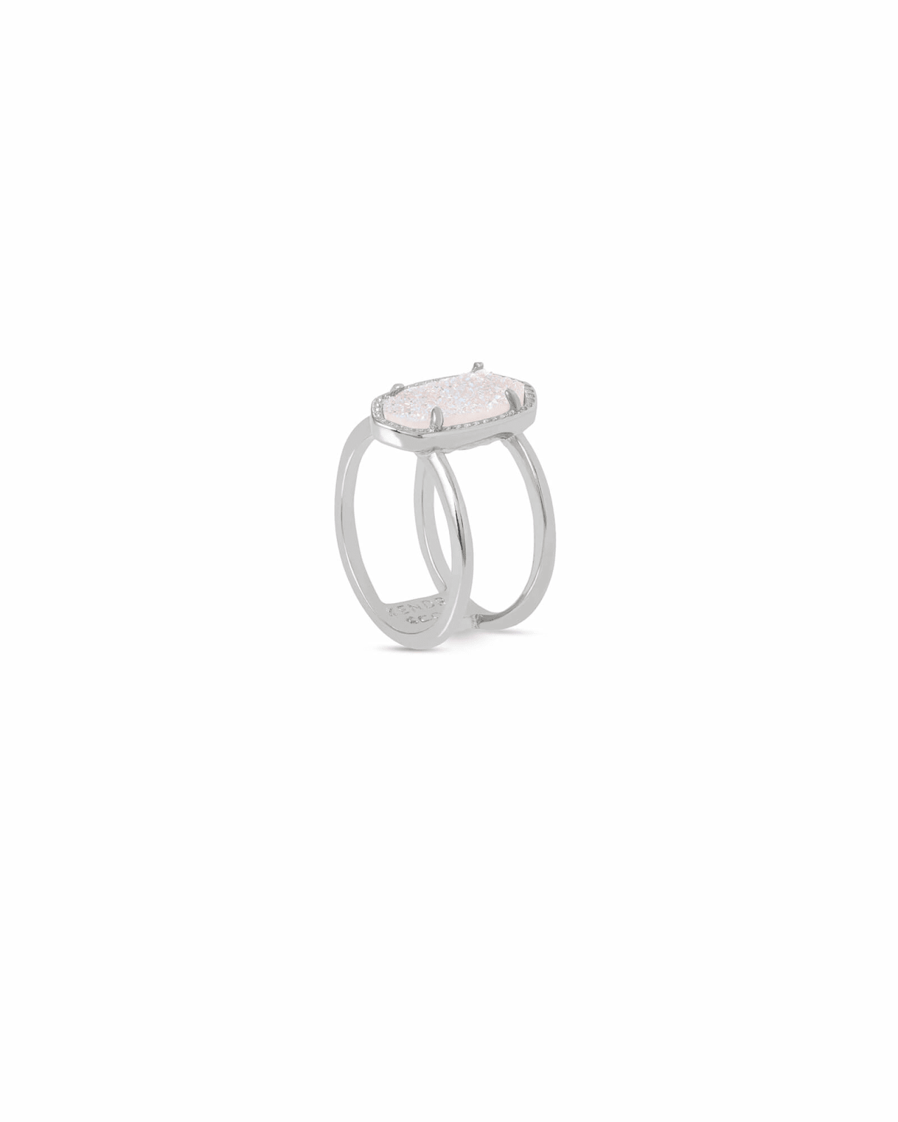 CARA ‘UPSIDE DOWN’ RING - SILVER - SIZE 6