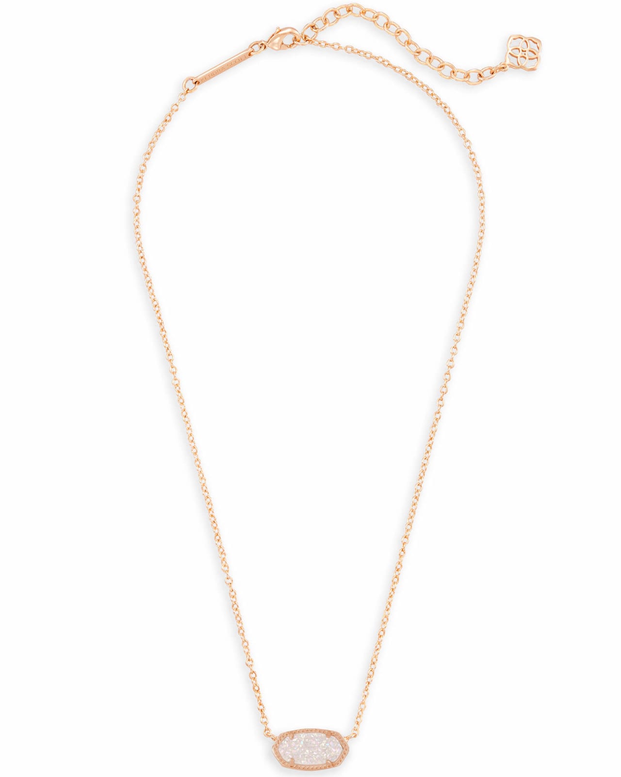 Elisa Gold Pendant Necklace in Navy Abalone