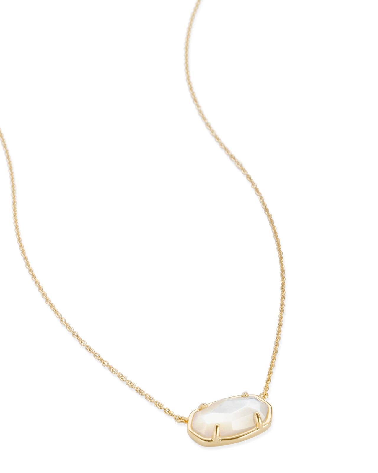 Elisa 18k Gold Vermeil Pendant Necklace in Ivory Mother-of-Pearl image number 1