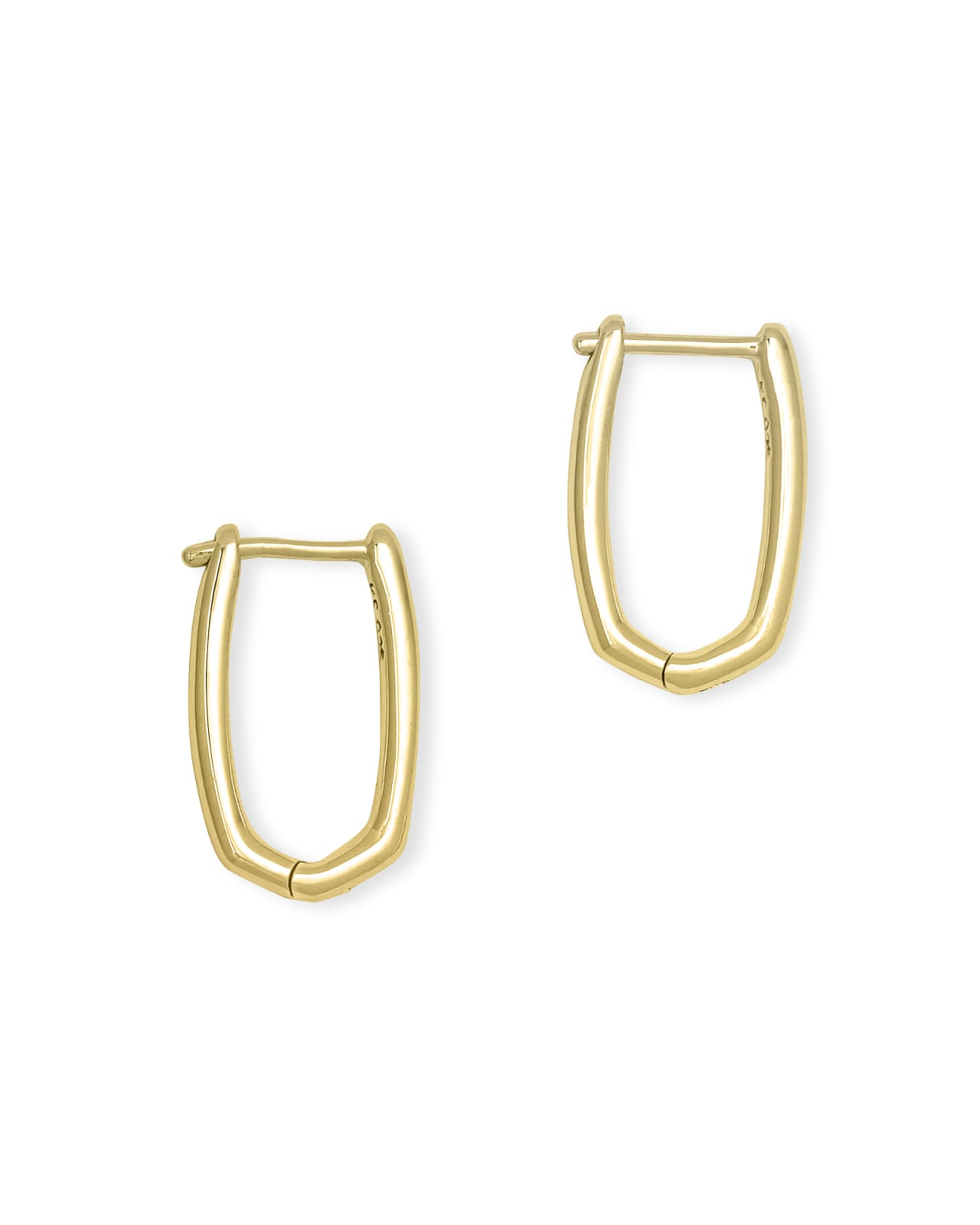 Small Gold Chunky Hinged Hoop Earrings in Yellow, Rose or White Gold