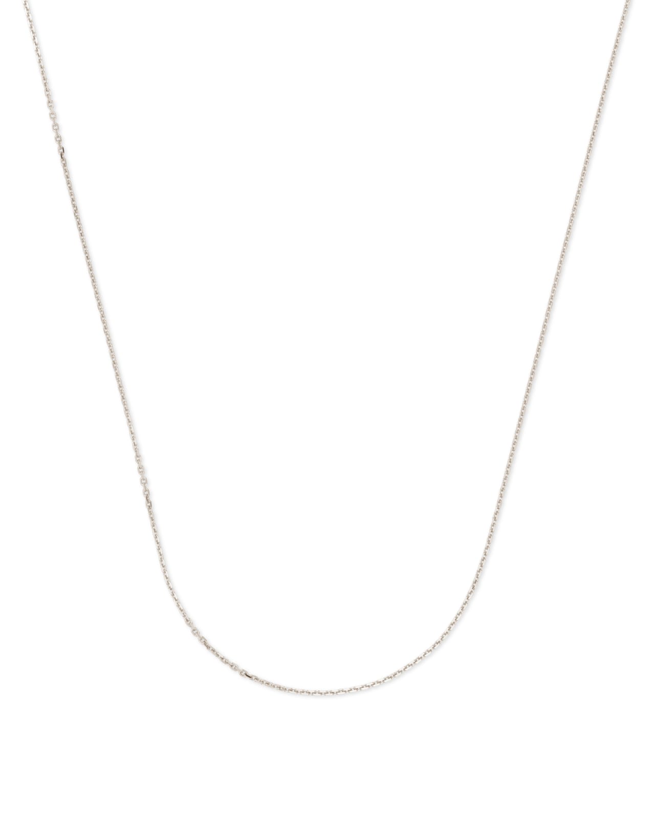 18 Inch Thin Chain Necklace in Sterling Silver
