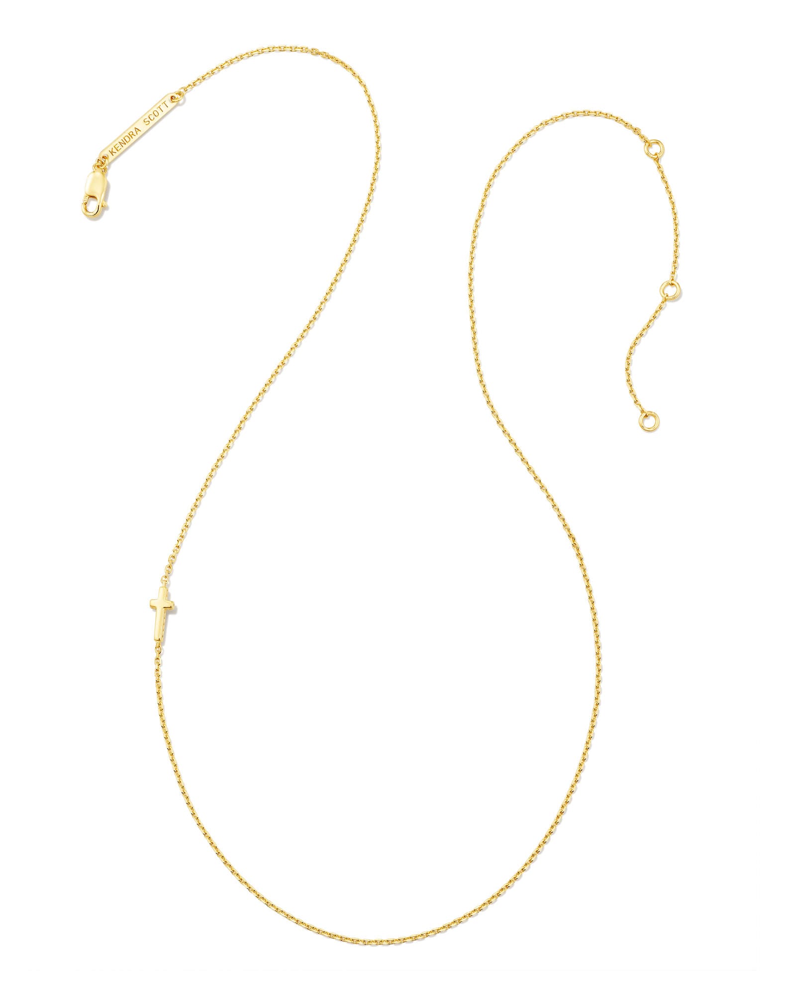 Cross Inline Necklace in 18k Gold Vermeil