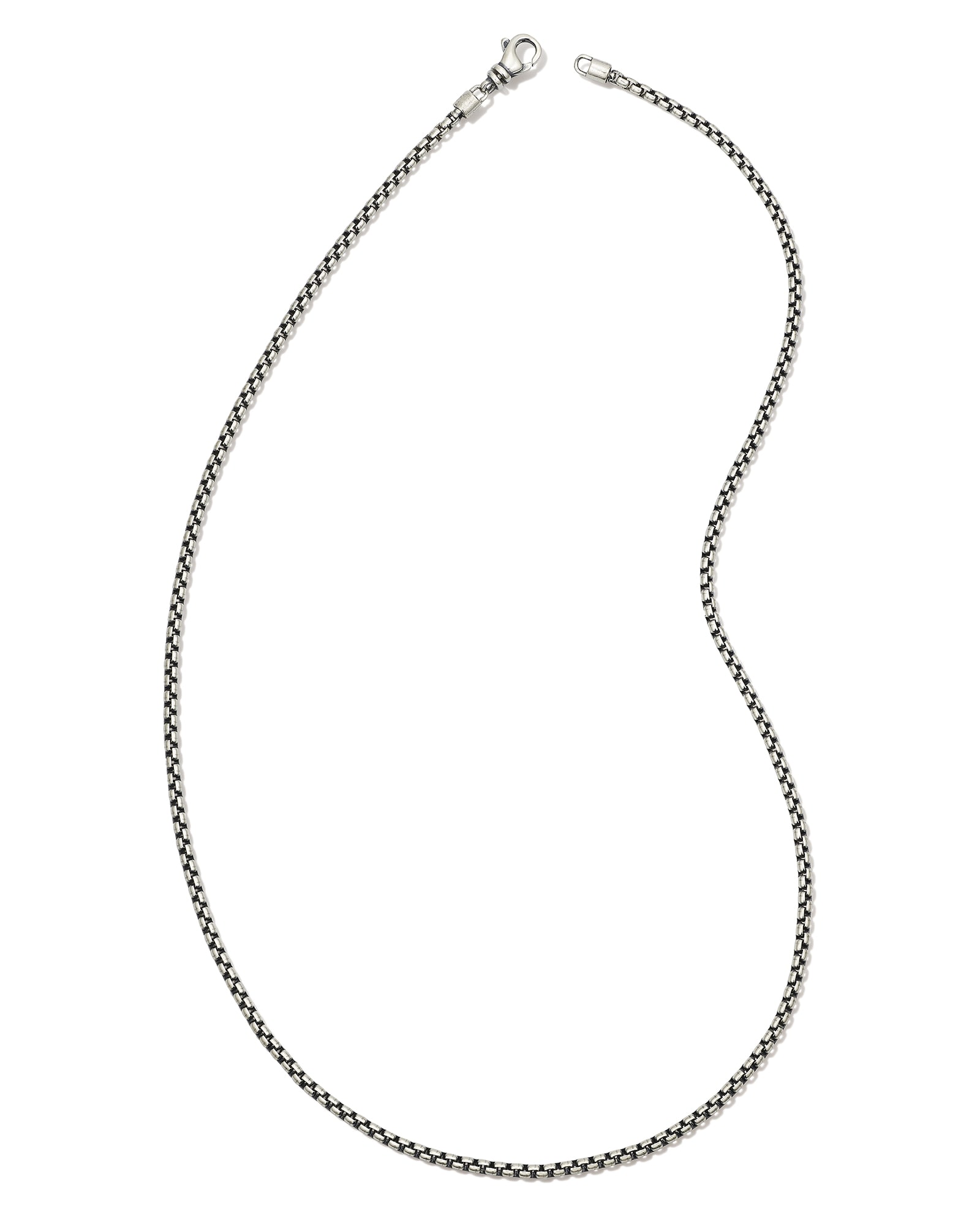 Women's Sterling Silver Beaded Box Necklace, 20 inch