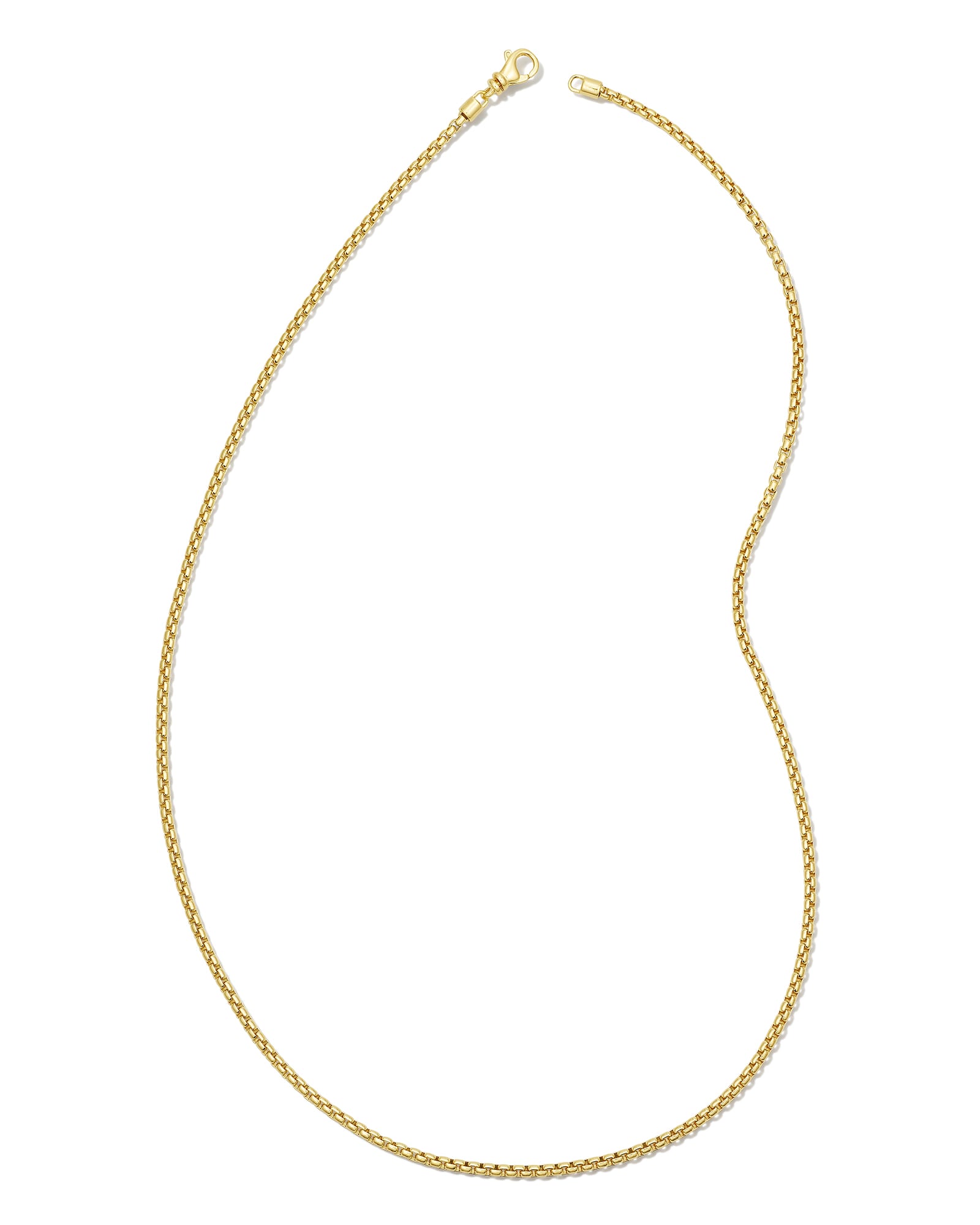 Kendra Scott Beck Thin Round Box Chain Necklace in 18k Gold Vermeil