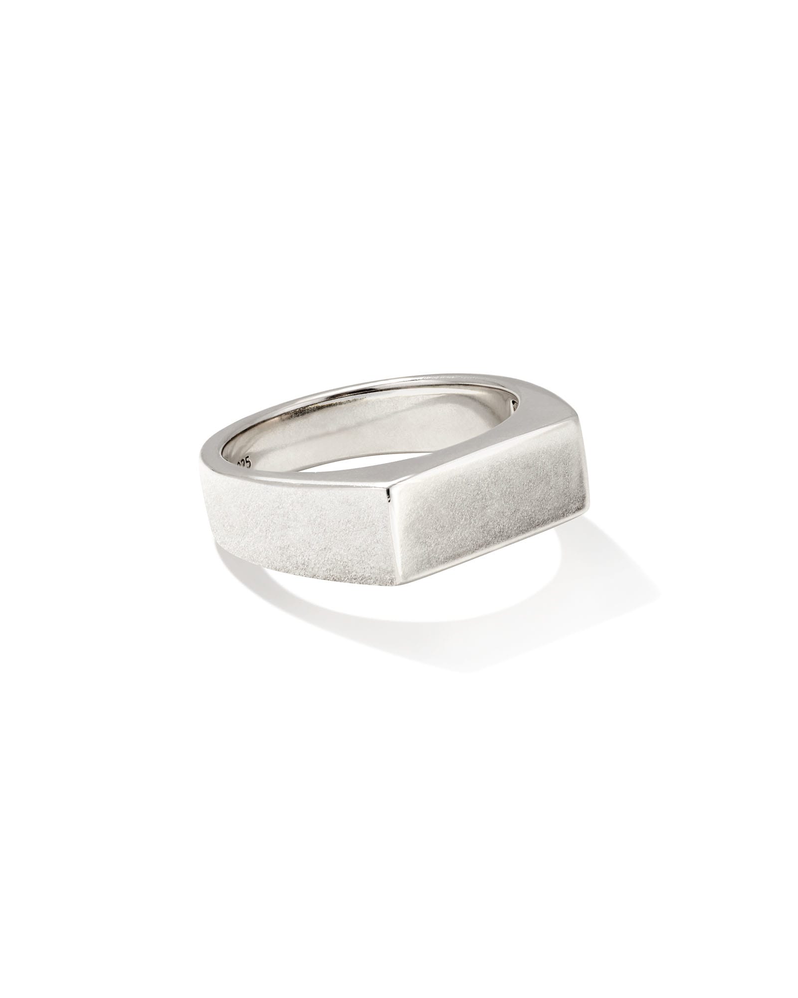 OX JEWELRY Silver Curve Signet Ring 17号ベトナム