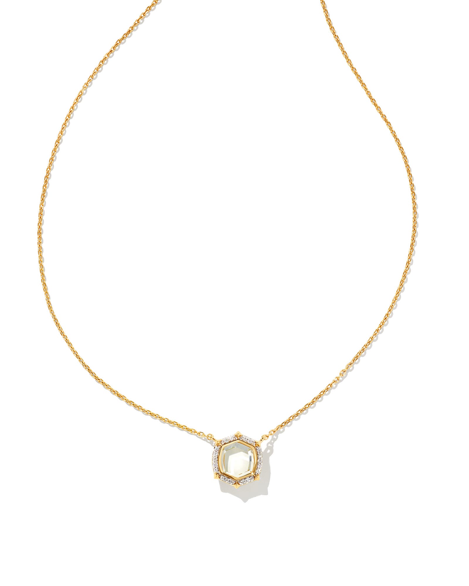 Davis Locket Charm Necklace in 18k Yellow Gold Vermeil