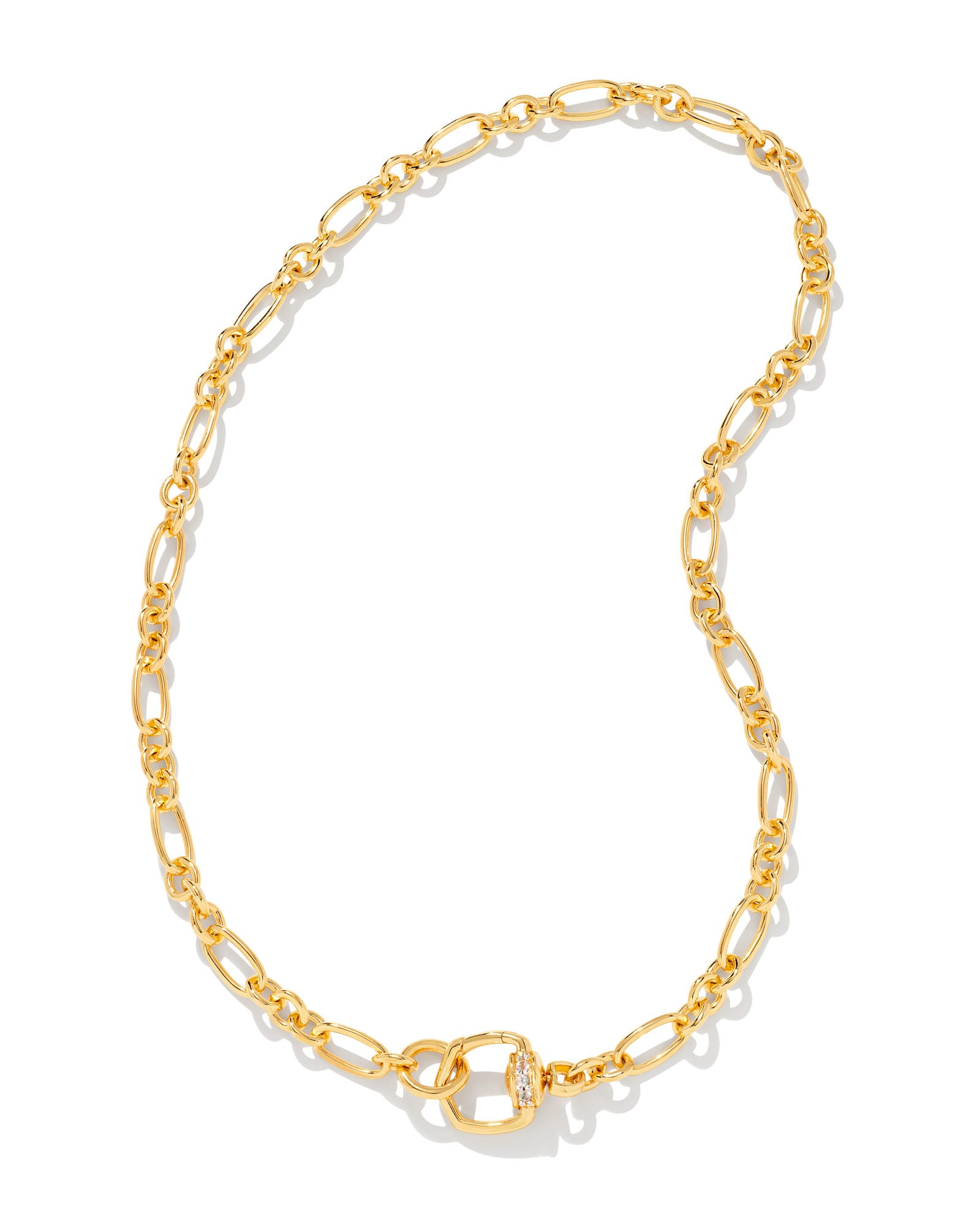 Josephine 18k Gold Vermeil Chain Necklace in White Sapphire image number 0.0