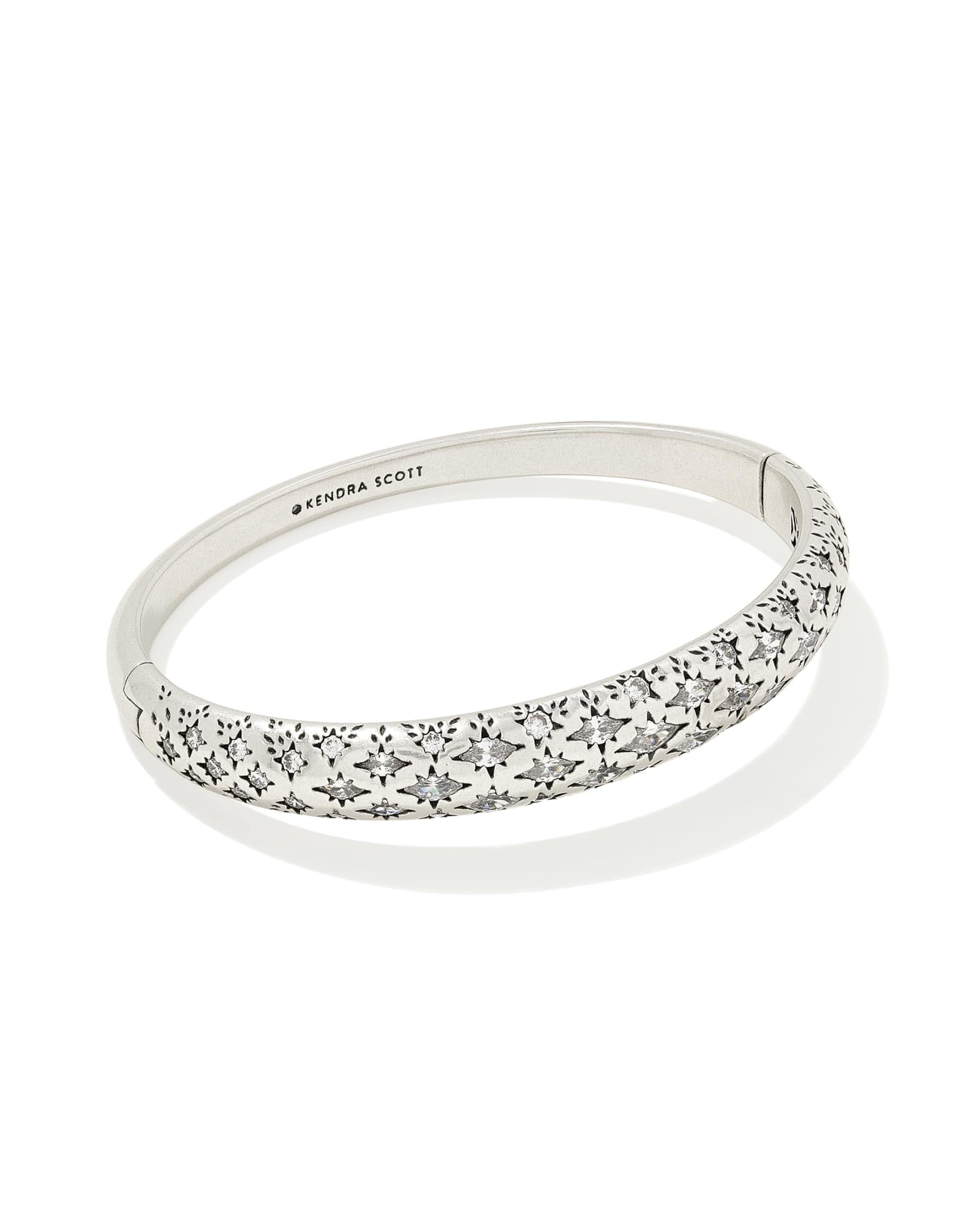 CRYSTAL BANGLE SILVER CRYSTAL BANGLE SILVER