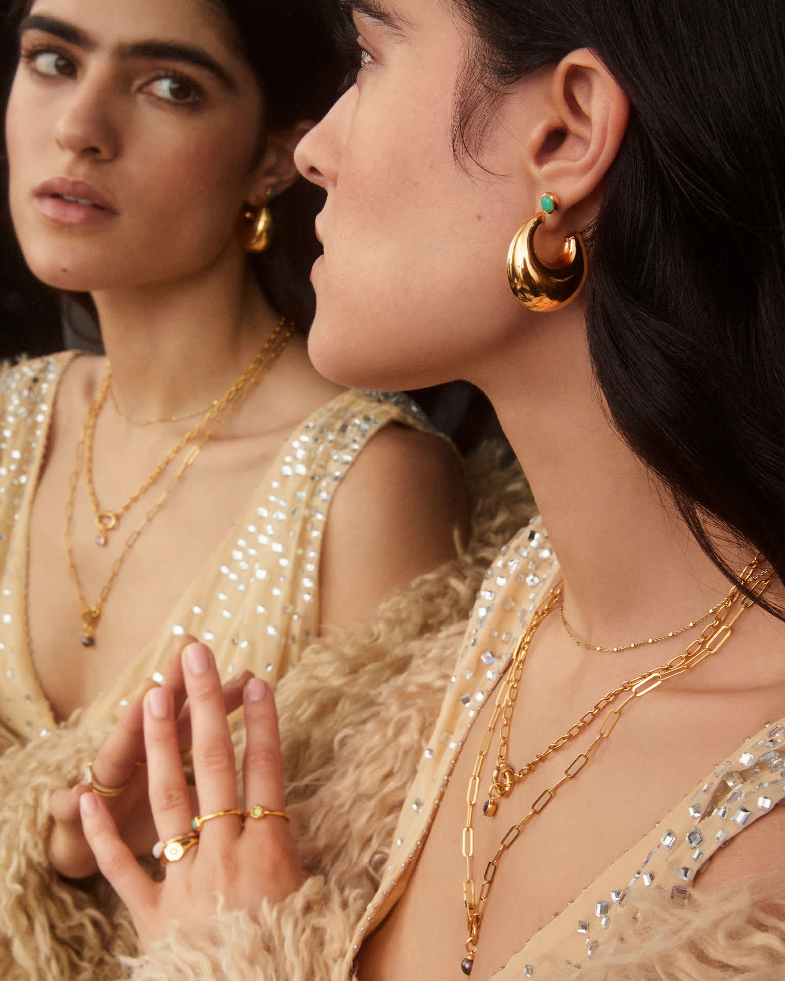 【Kendra Scott】Davie 18Kゴールド× 天然誕生石 ピアス Davie 18k Gold Vermeil Stud Earrings in Chrysoprase | Kendra