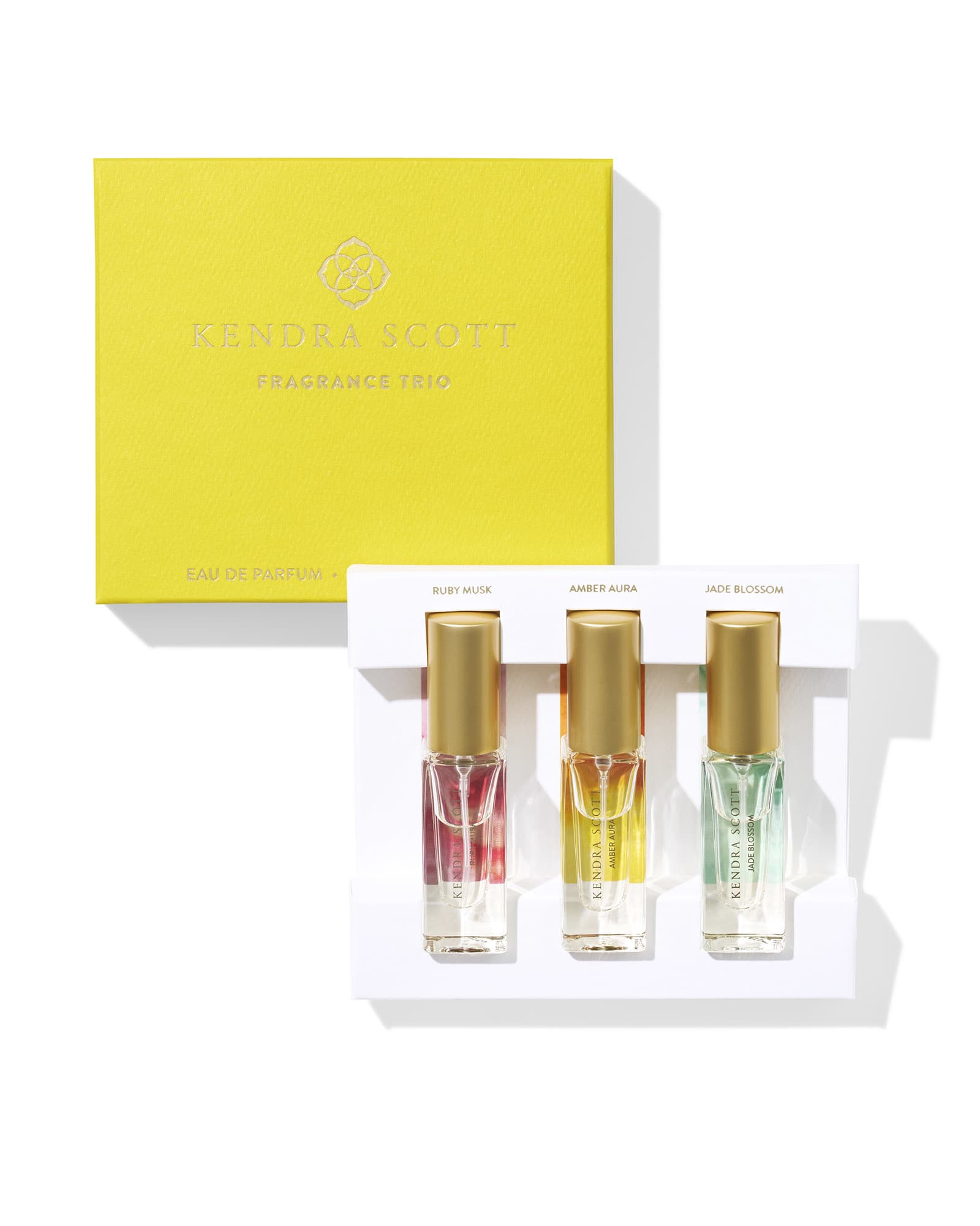 Mini Coffret Trio Stocking Stuffer in Jade Blossom, Ruby Musk, and Amber Aura | Kendra Scott Mini Coffret Trio Stocking Stuffer in Jade Blossom, Ruby Musk, and Amber Aura | Kendra Scott