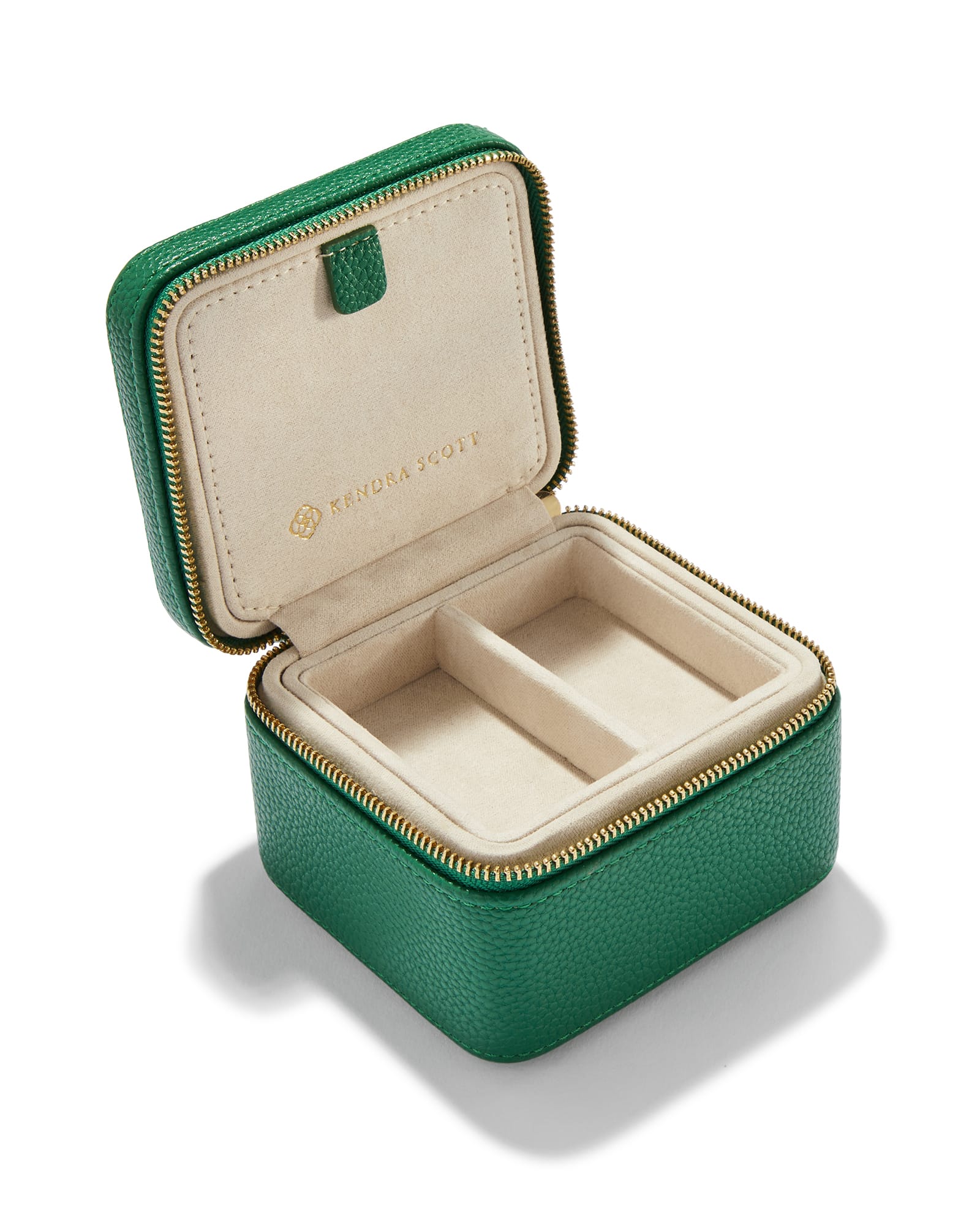 Small Zip Jewelry Case in Green
