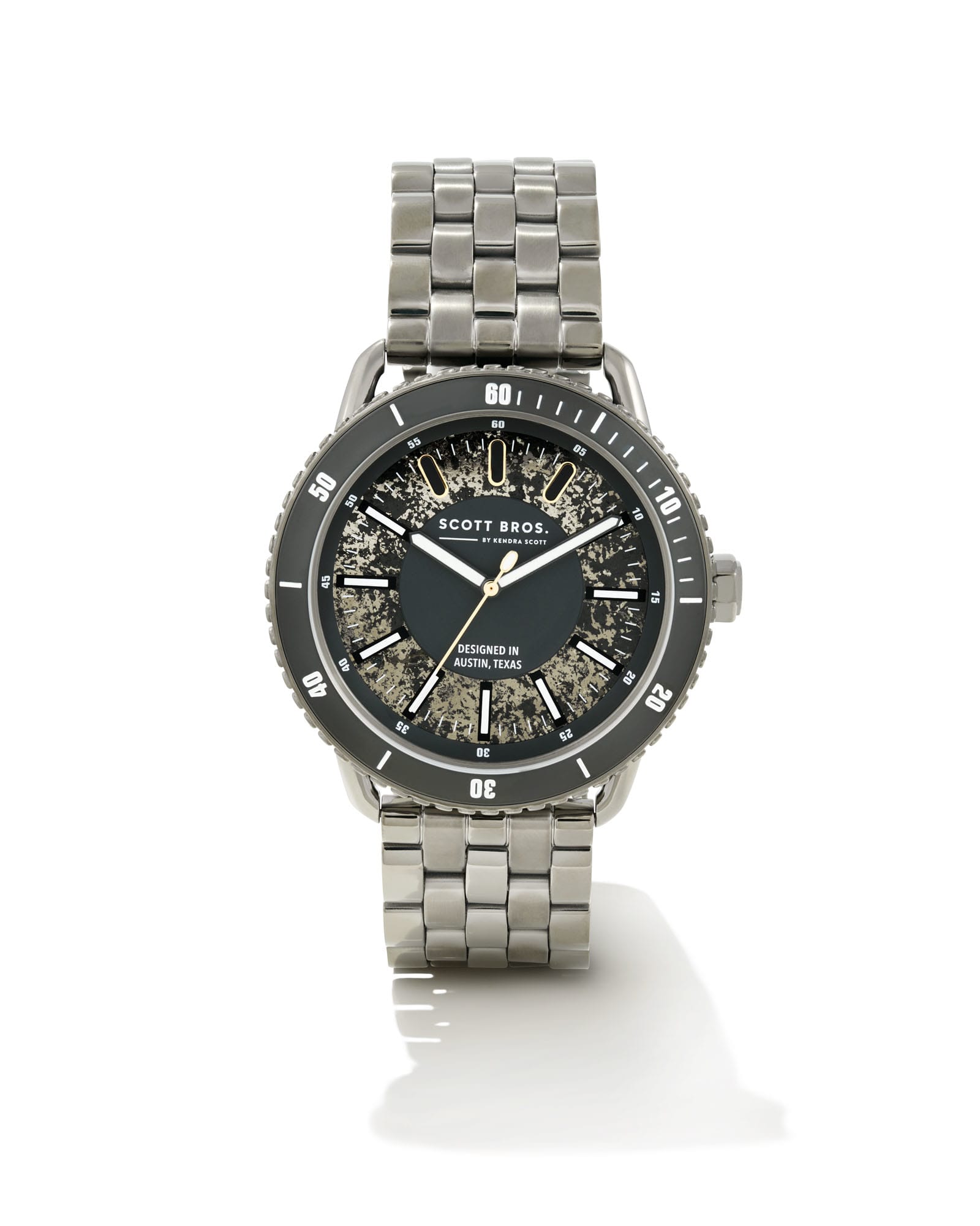 Beck Gunmetal Stainless Steel 44mm Watch in Pyrite Quartz