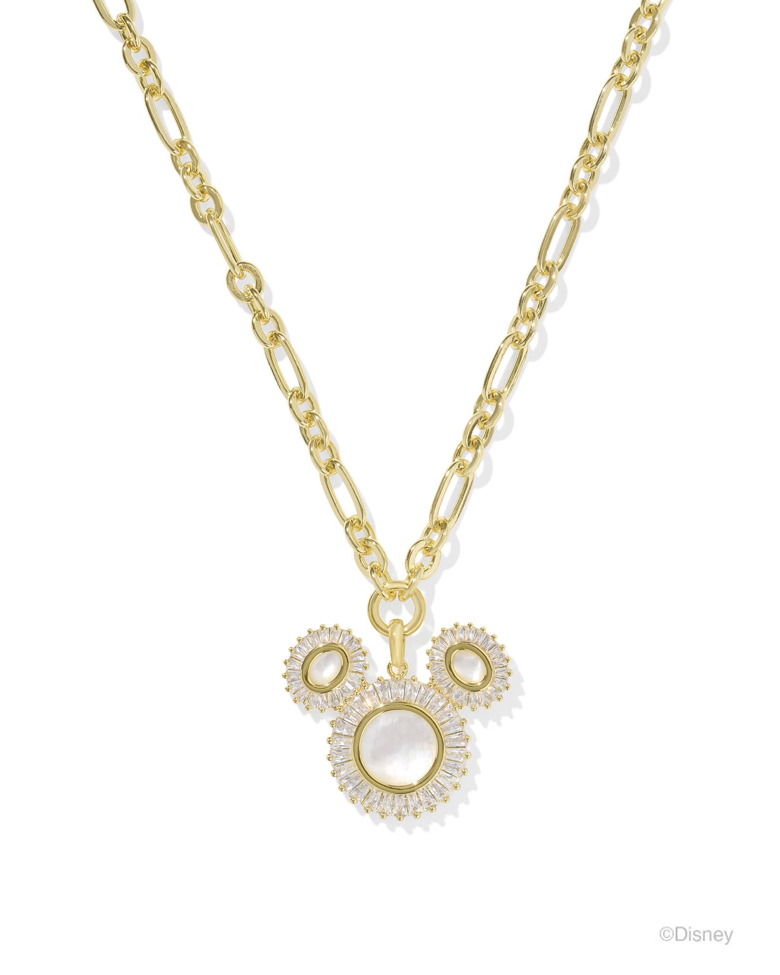 Disney | Kendra Scott Gold Mickey Mouse Crystal Frame Statement Necklace in Mix