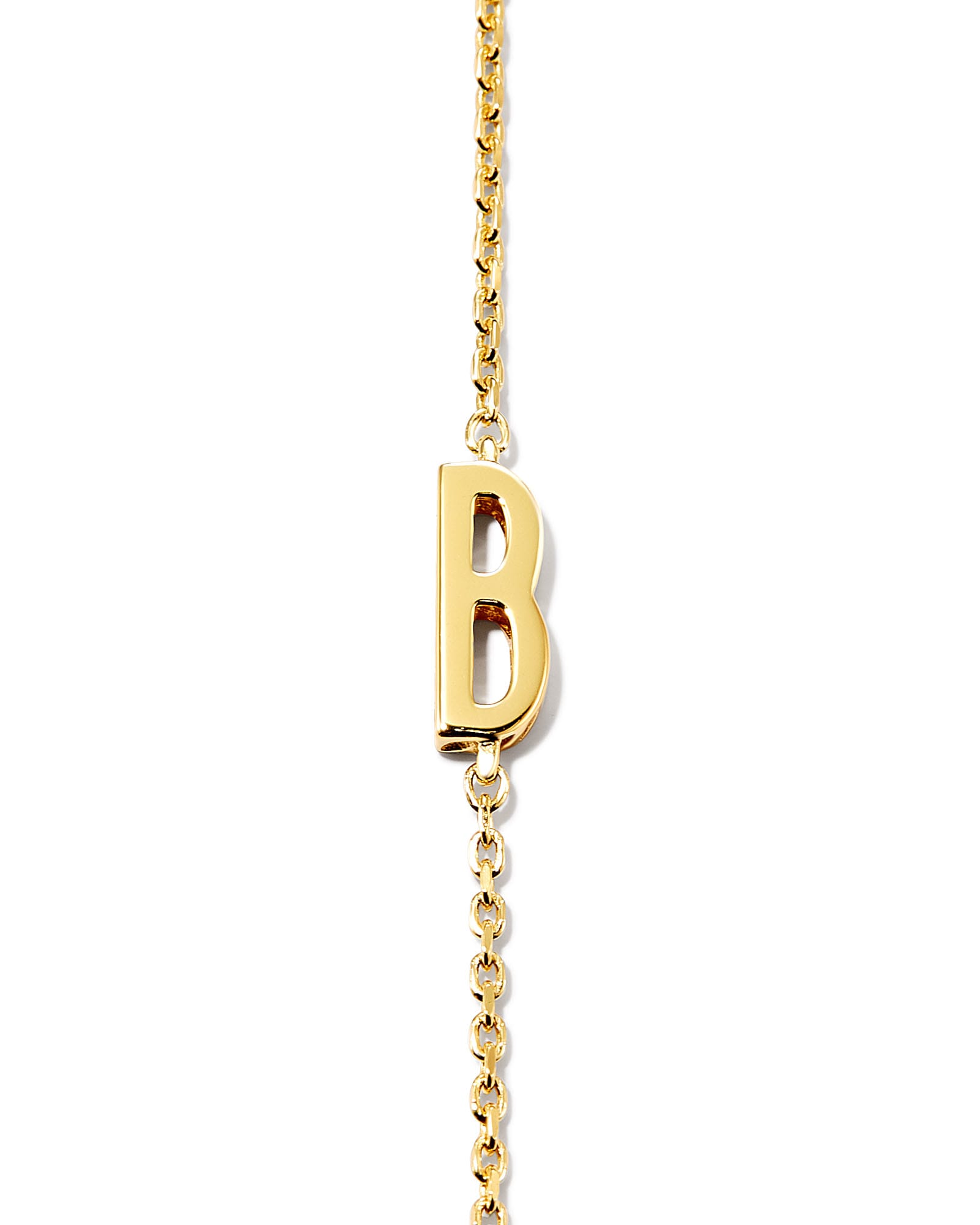 Letter A Inline Initial Necklace in 18k Gold Vermeil