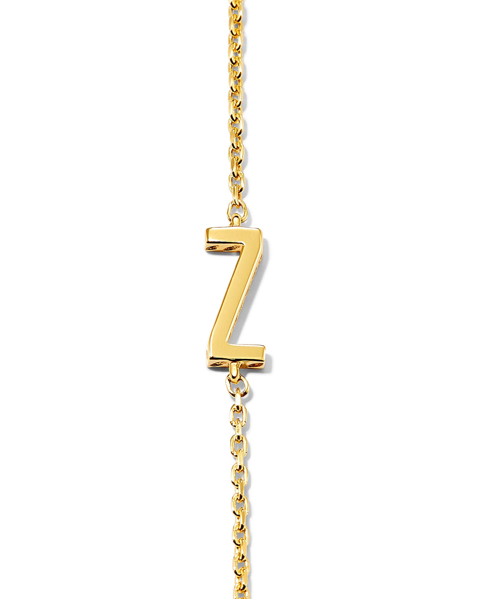 Letter A Inline Initial Necklace in 18k Gold Vermeil