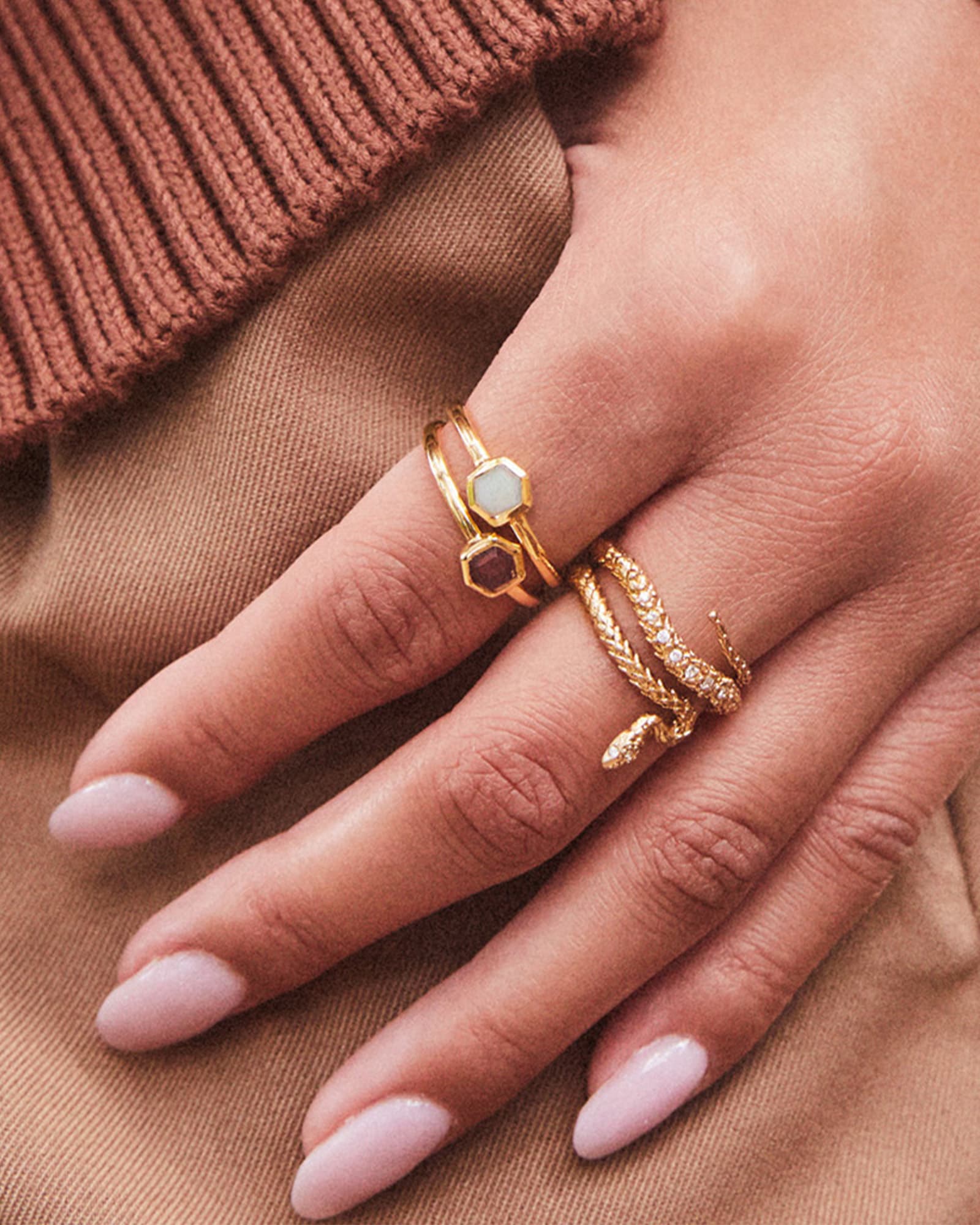 Phoenix Wrap Ring Vintage Gold