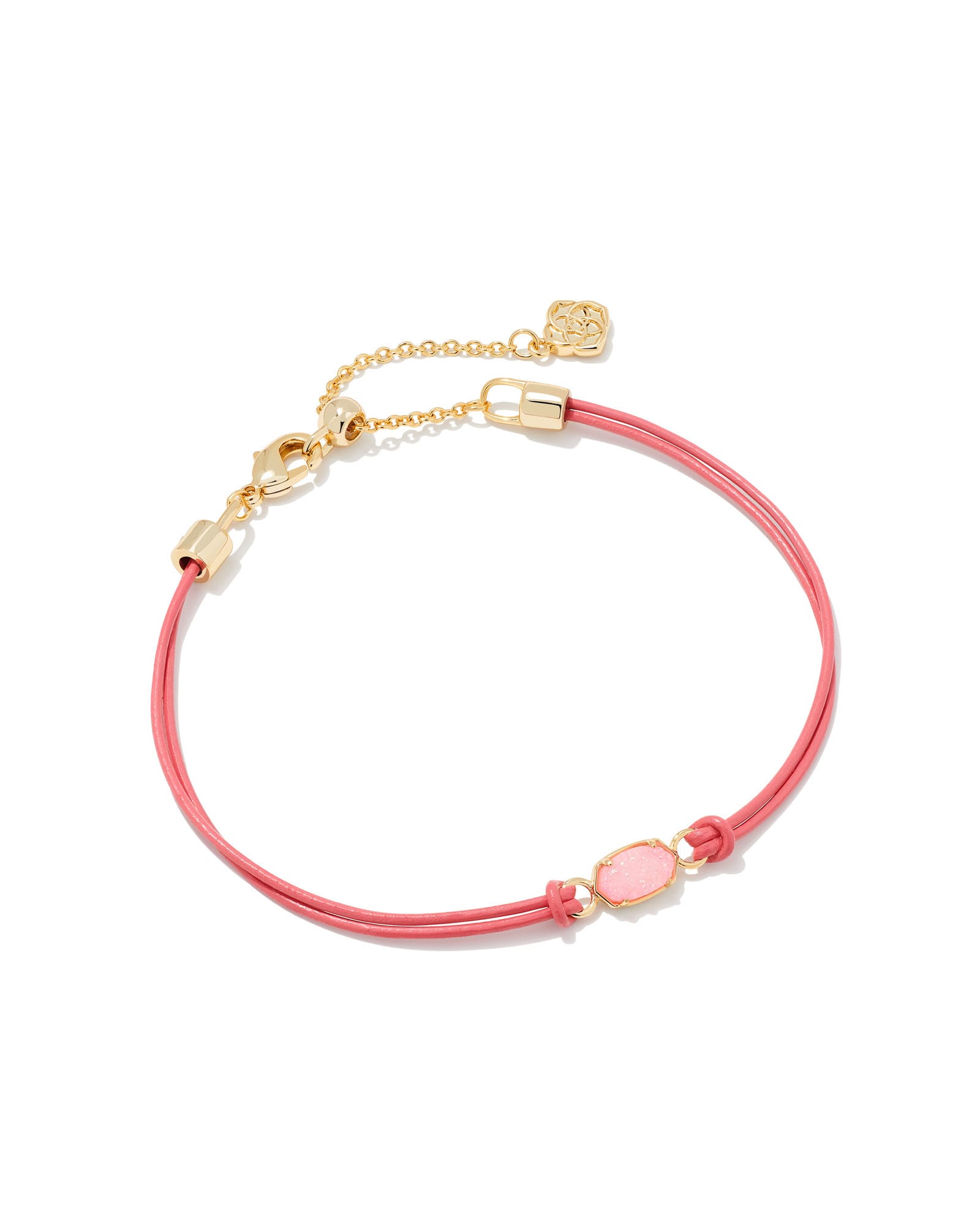 Emilie Gold Chain Bracelet in Iridescent Drusy