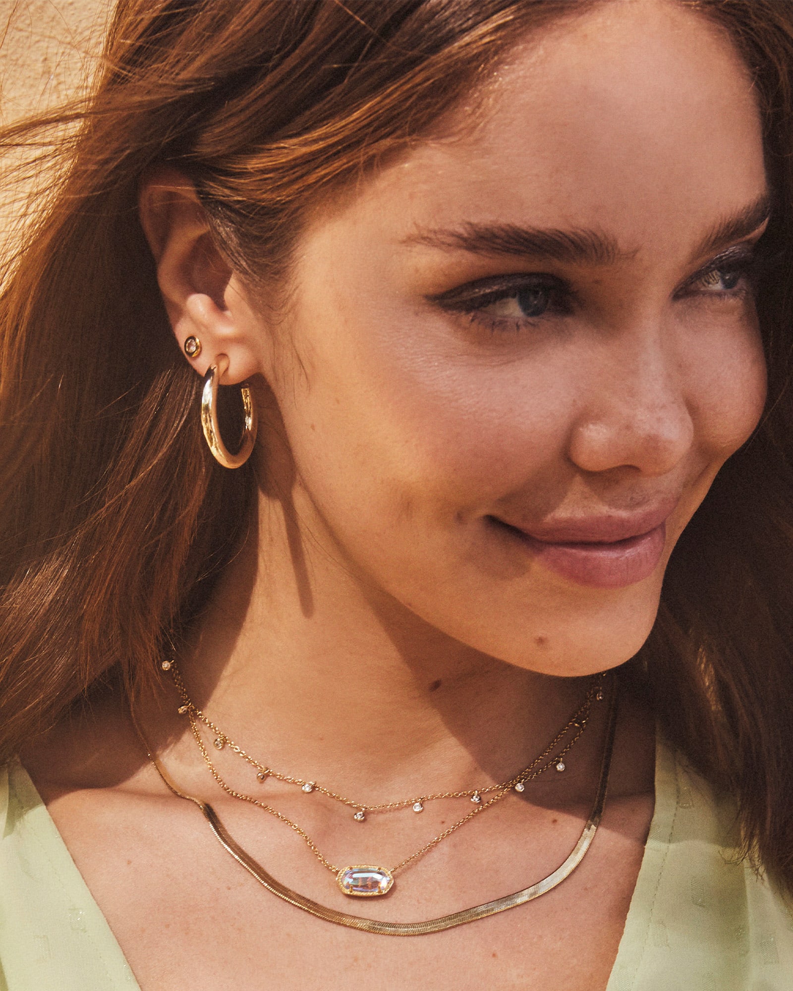 Aliyah Stud Earrings in White Topaz