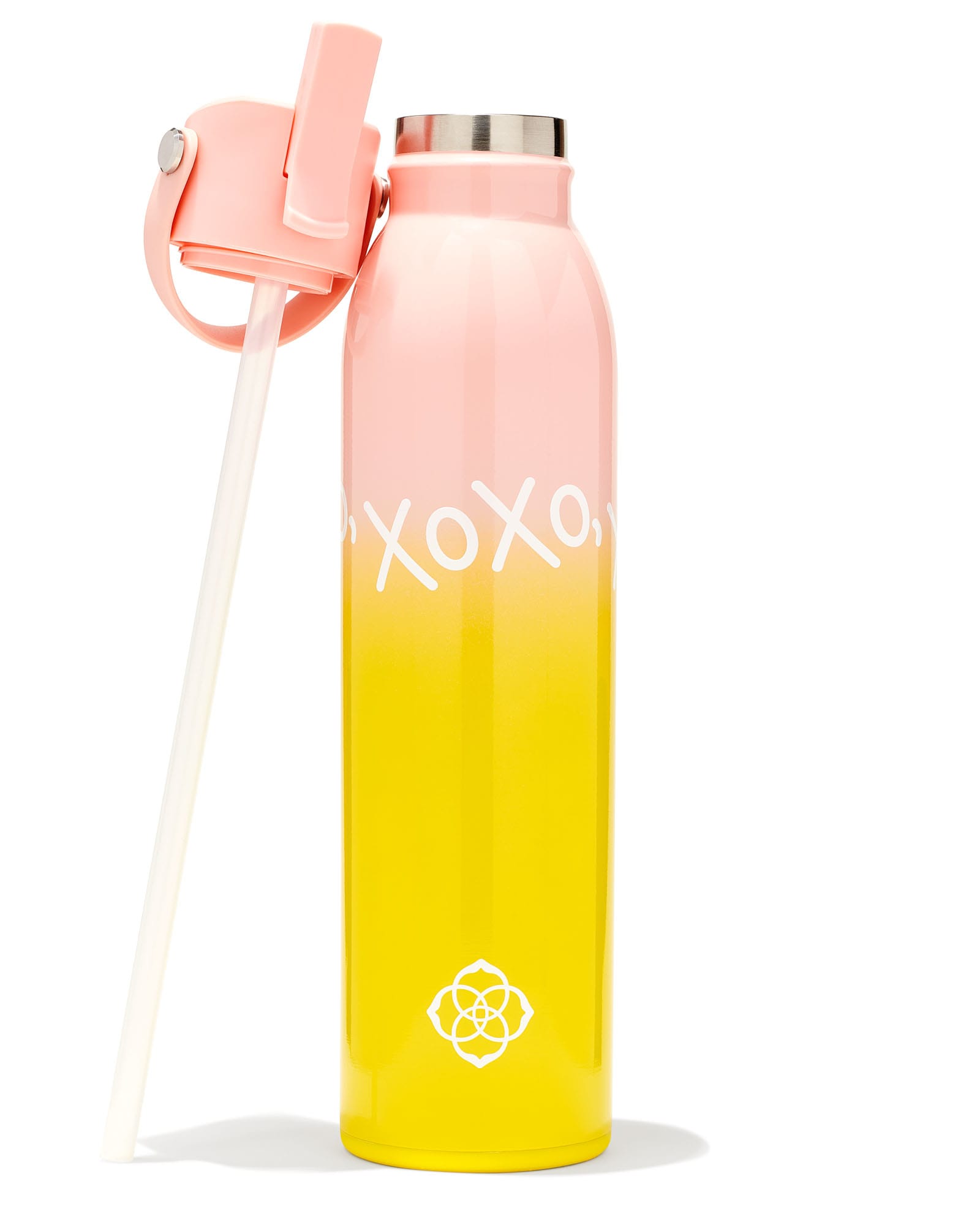XOXO Water Bottle in Pink and Yellow Ombre