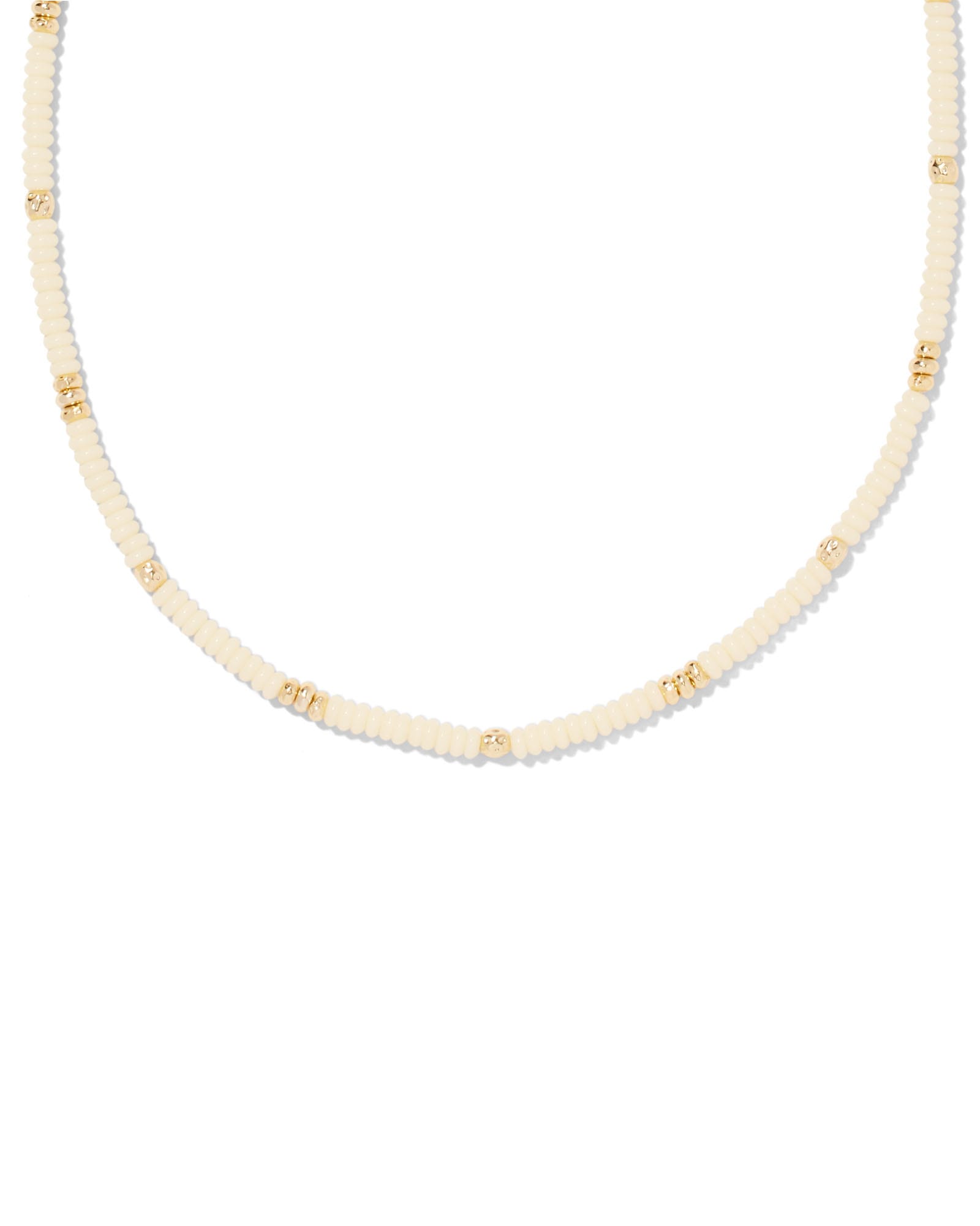 Deliah Gold Strand Necklace in Ivory Mother-of-Pearl