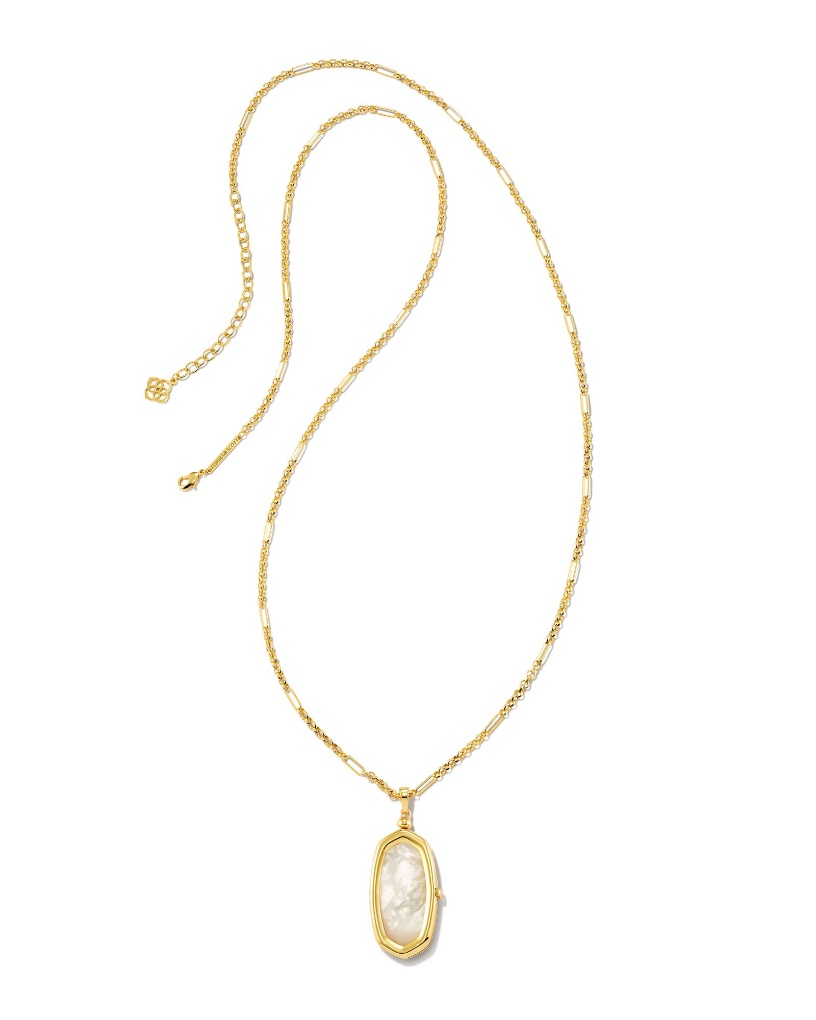 Kendra Scott Elle Gold Locket Pendant Necklace Gift Set